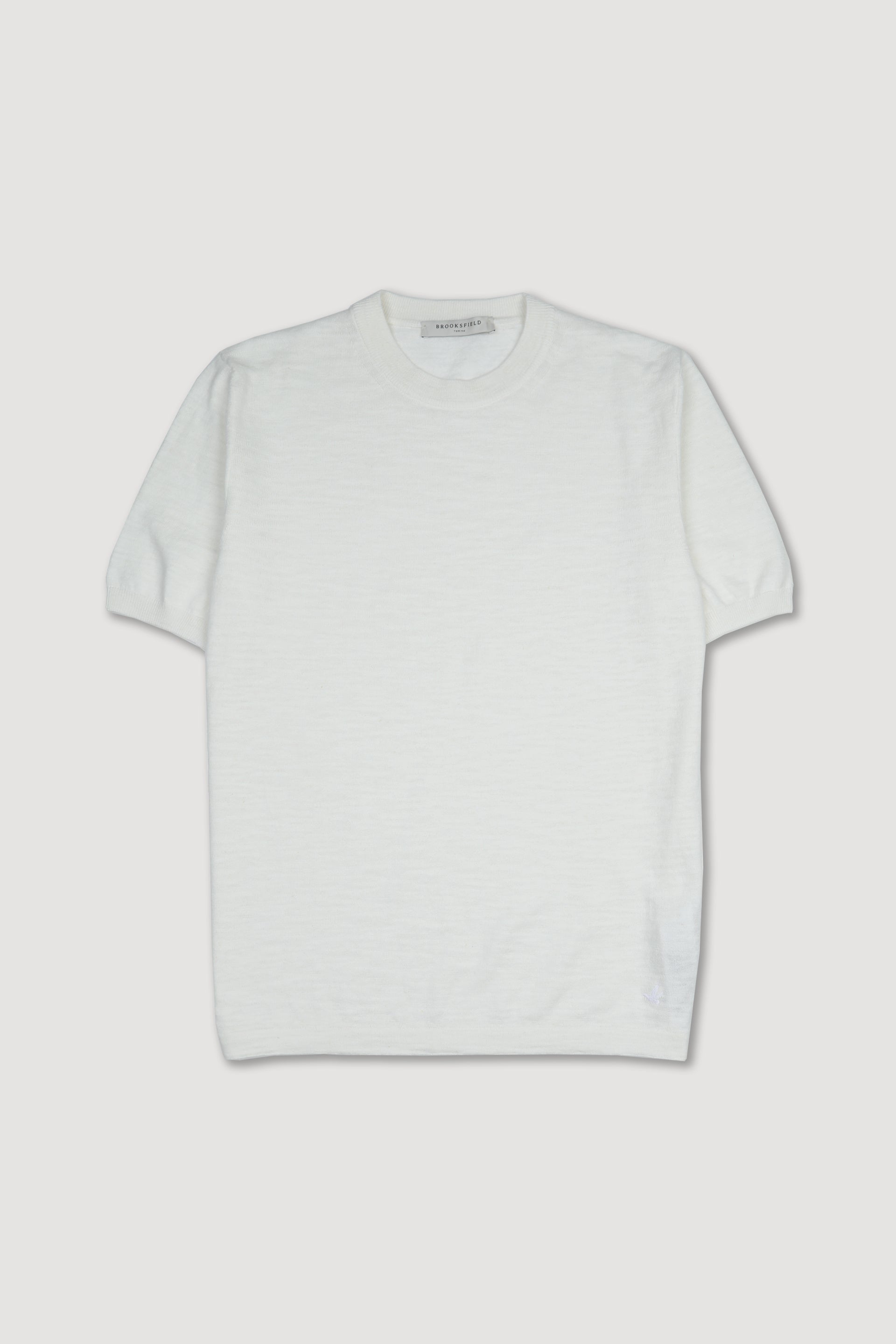 UOMO-T-SHIRT MC RASATO,FONDI E POLSI IN TUBOLARE, COTONE/LINO TINTO CAPO DIRETTO (FIN.14) - Off white