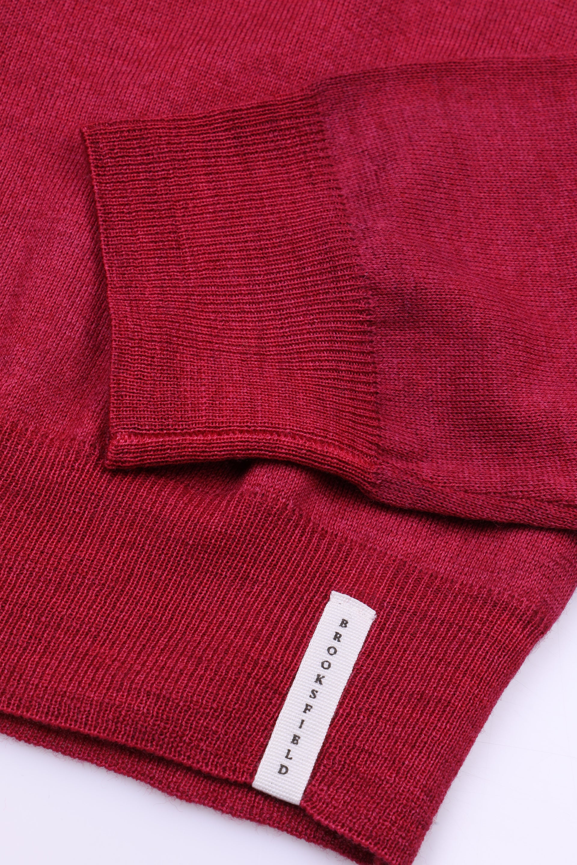 Maglia girocollo in lana merinos extrafine. Rosa - Magenta