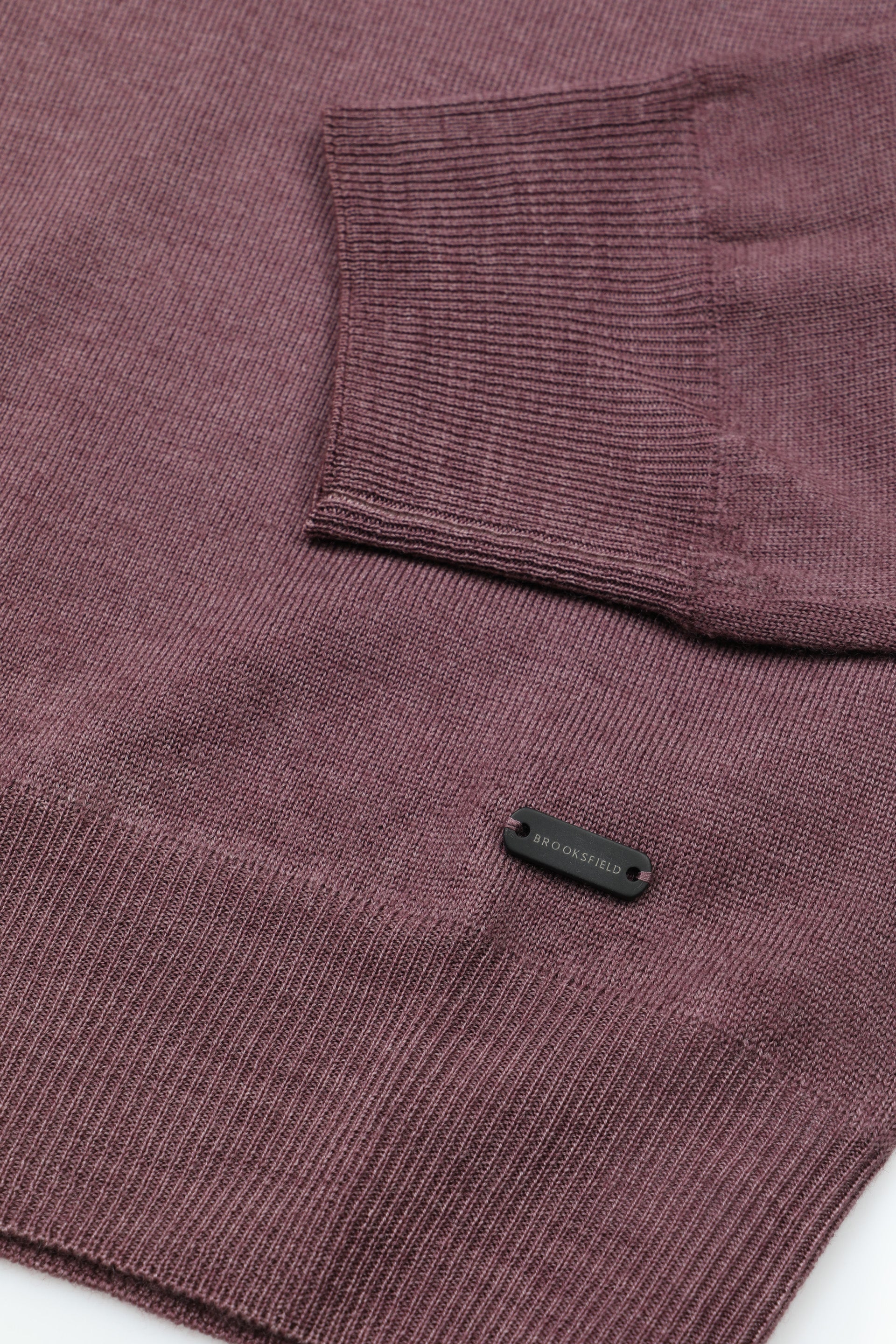 Maglia girocollo in lana merinos extrafine. Rosa - Ciliegio