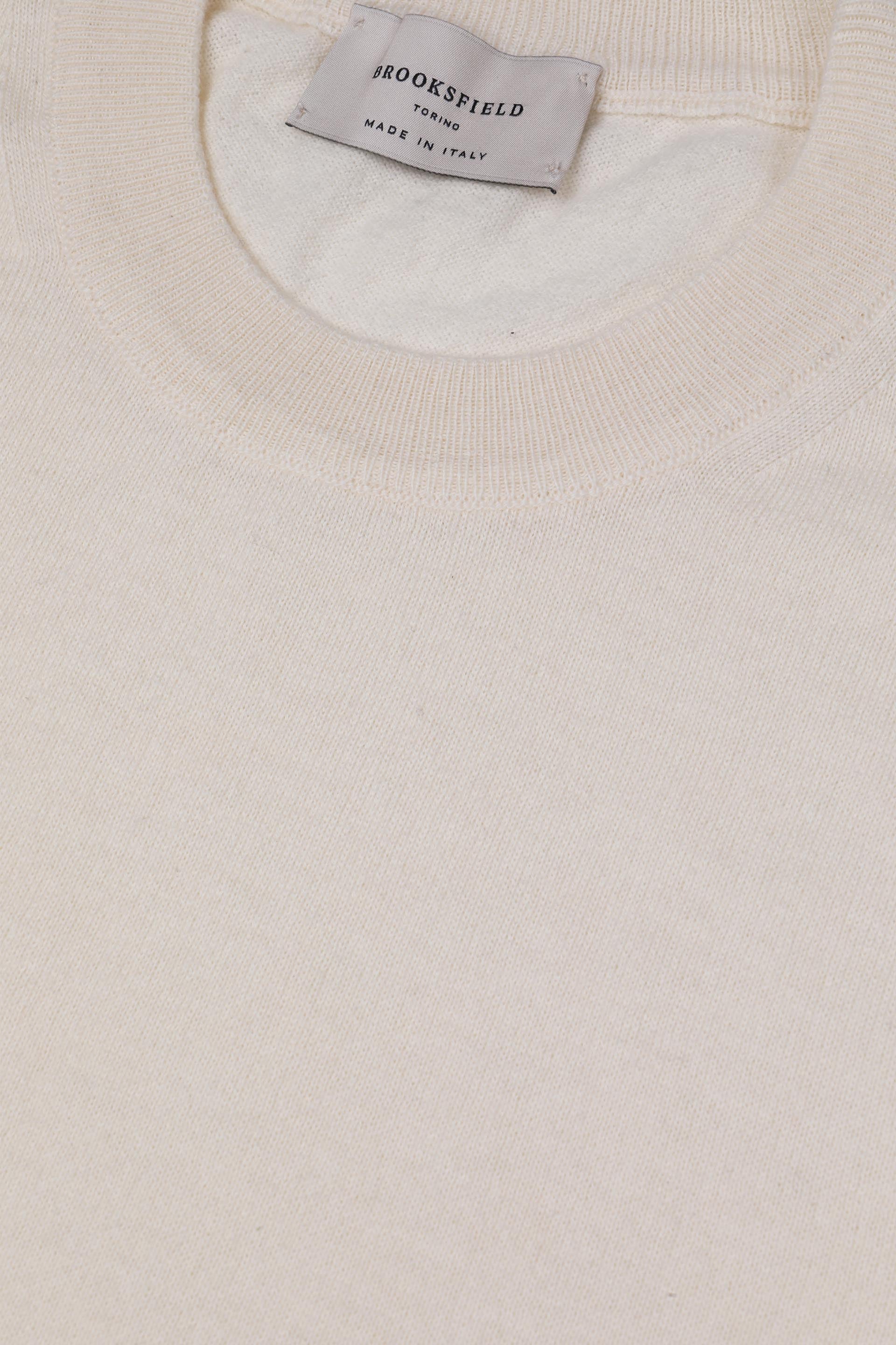 MAGLIA, GIROCOLLO, MISTO CASHMERE RASATO - Bianco lana