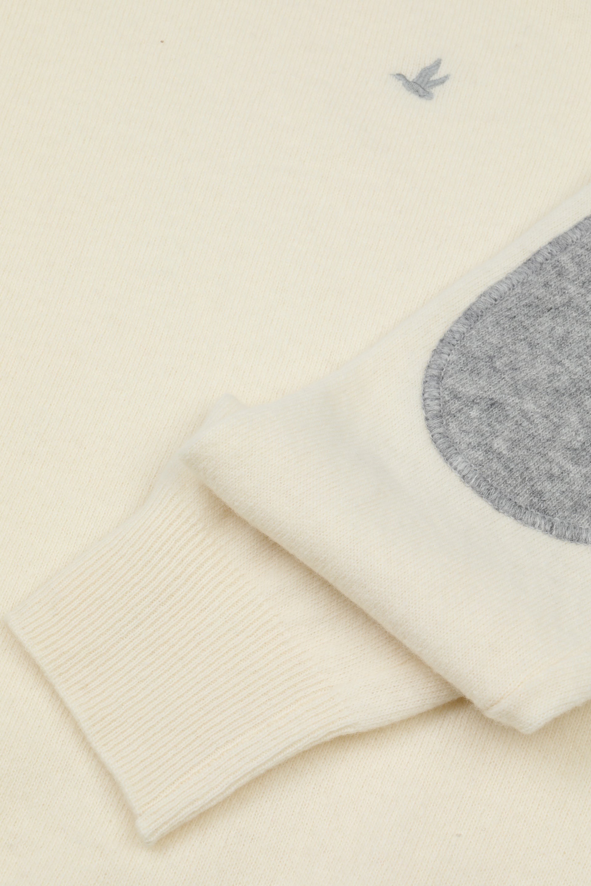 UOMO-GIROCOLLO RASATO, INTERNO COLLO E TOPPE IN CONTRASTO, LAMBSWOOL (FIN.12) - Latte