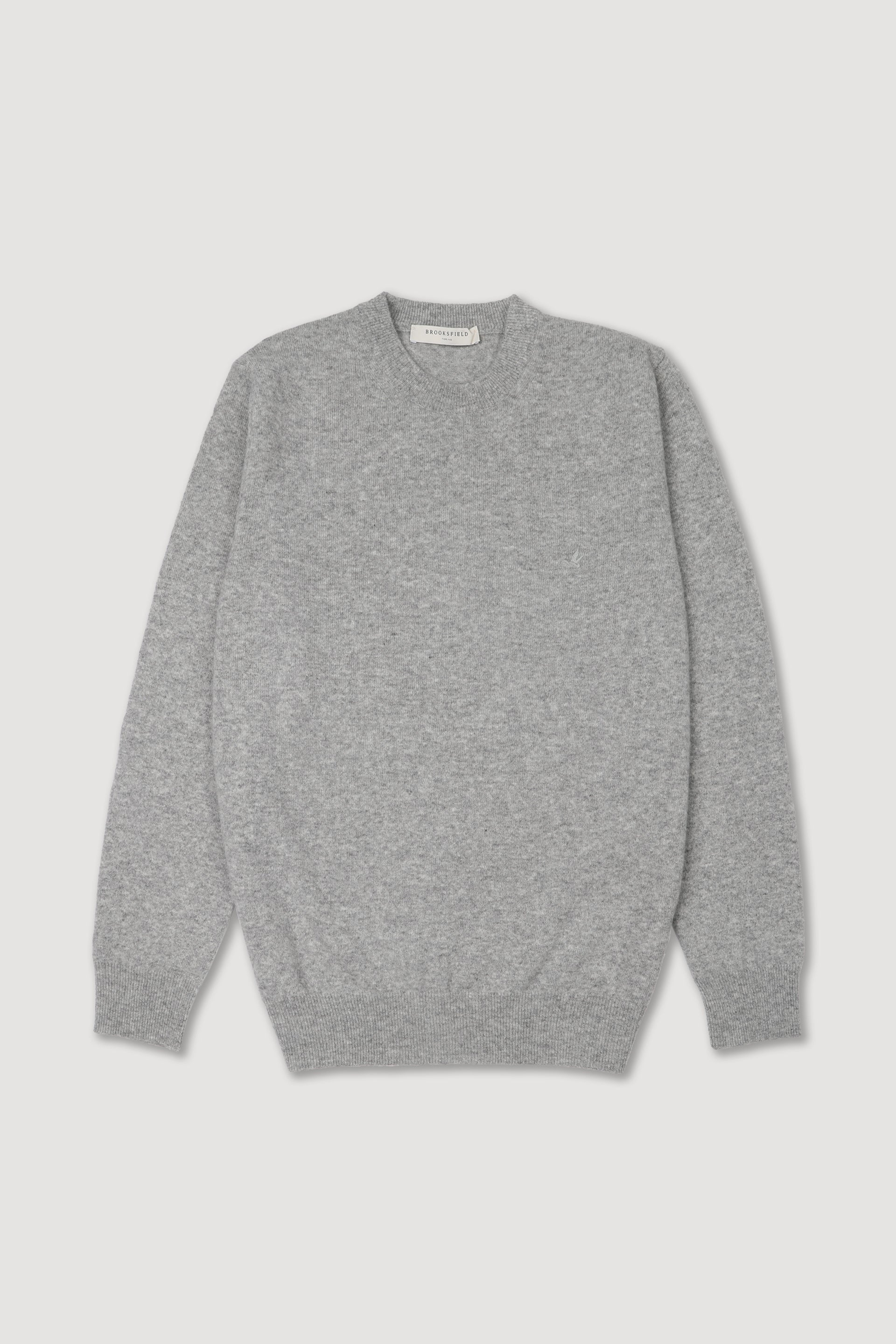 UOMO-GIROCOLLO RASATO, LAMBSWOOL (FIN.12) - Grigio