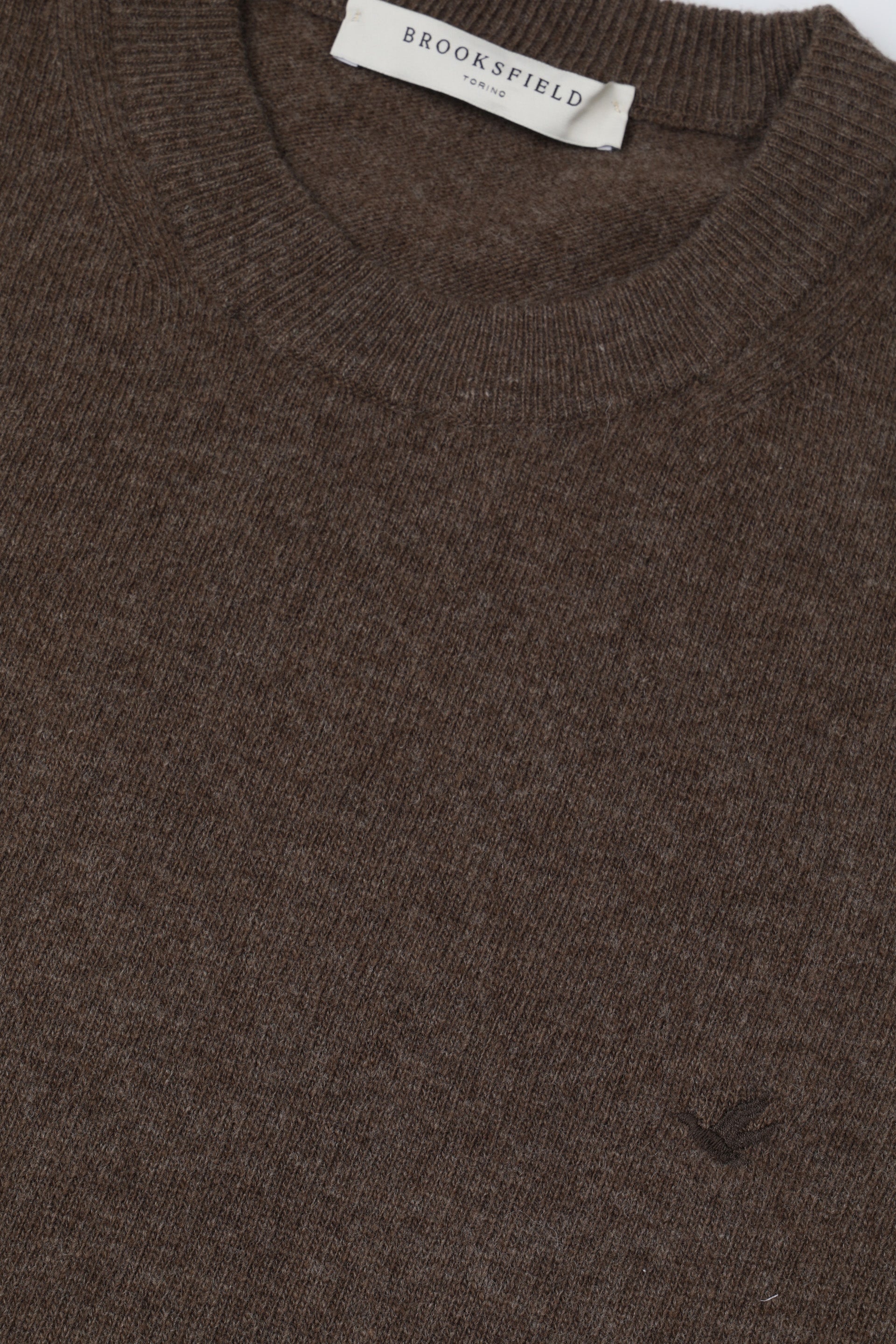 UOMO-GIROCOLLO RASATO, LAMBSWOOL (FIN.12) - Camoscio