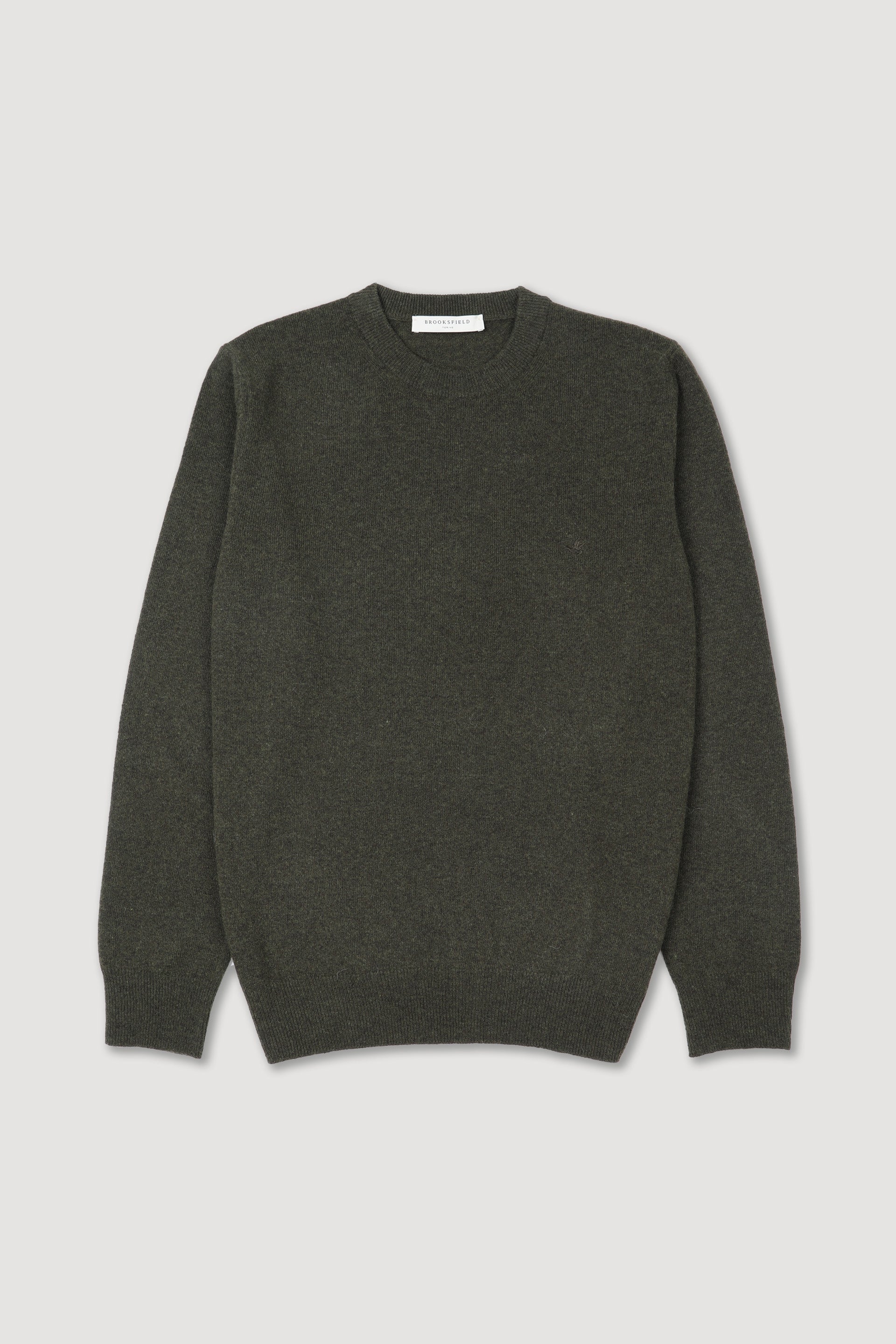 UOMO-GIROCOLLO RASATO, LAMBSWOOL (FIN.12) - Oliva