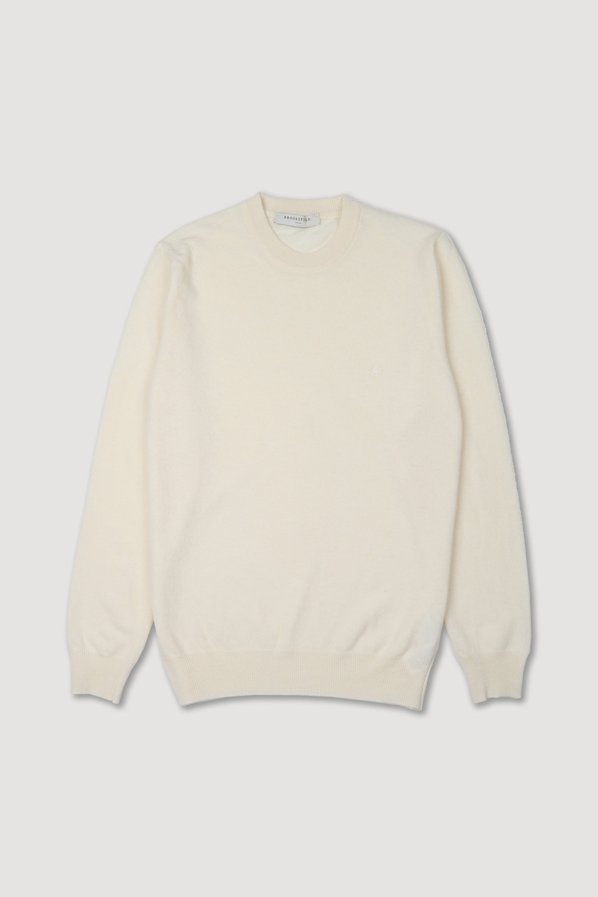 UOMO-GIROCOLLO RASATO, LAMBSWOOL (FIN.12) - Latte