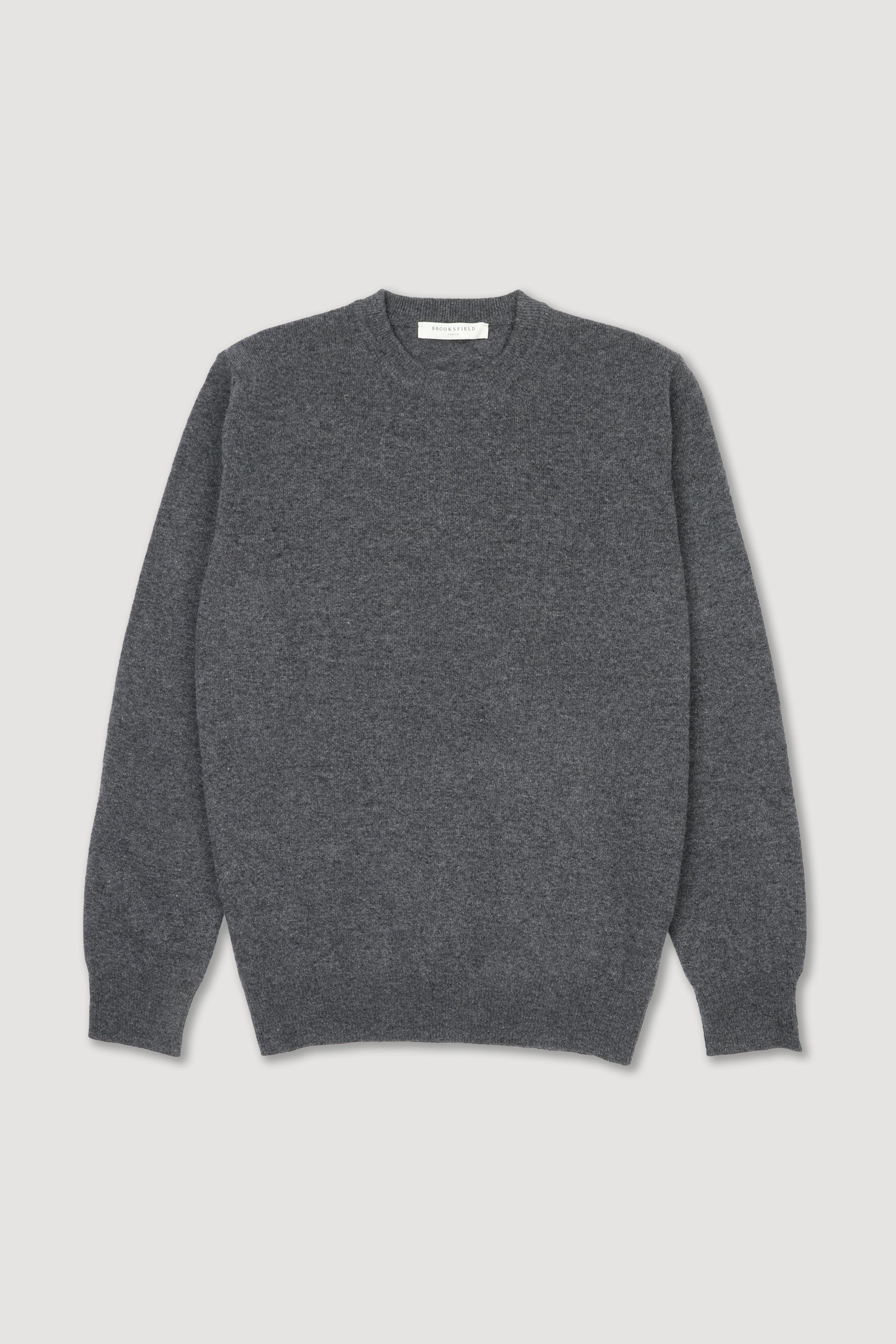 UOMO-GIROCOLLO RASATO, LAMBSWOOL (FIN.12) - Grafite