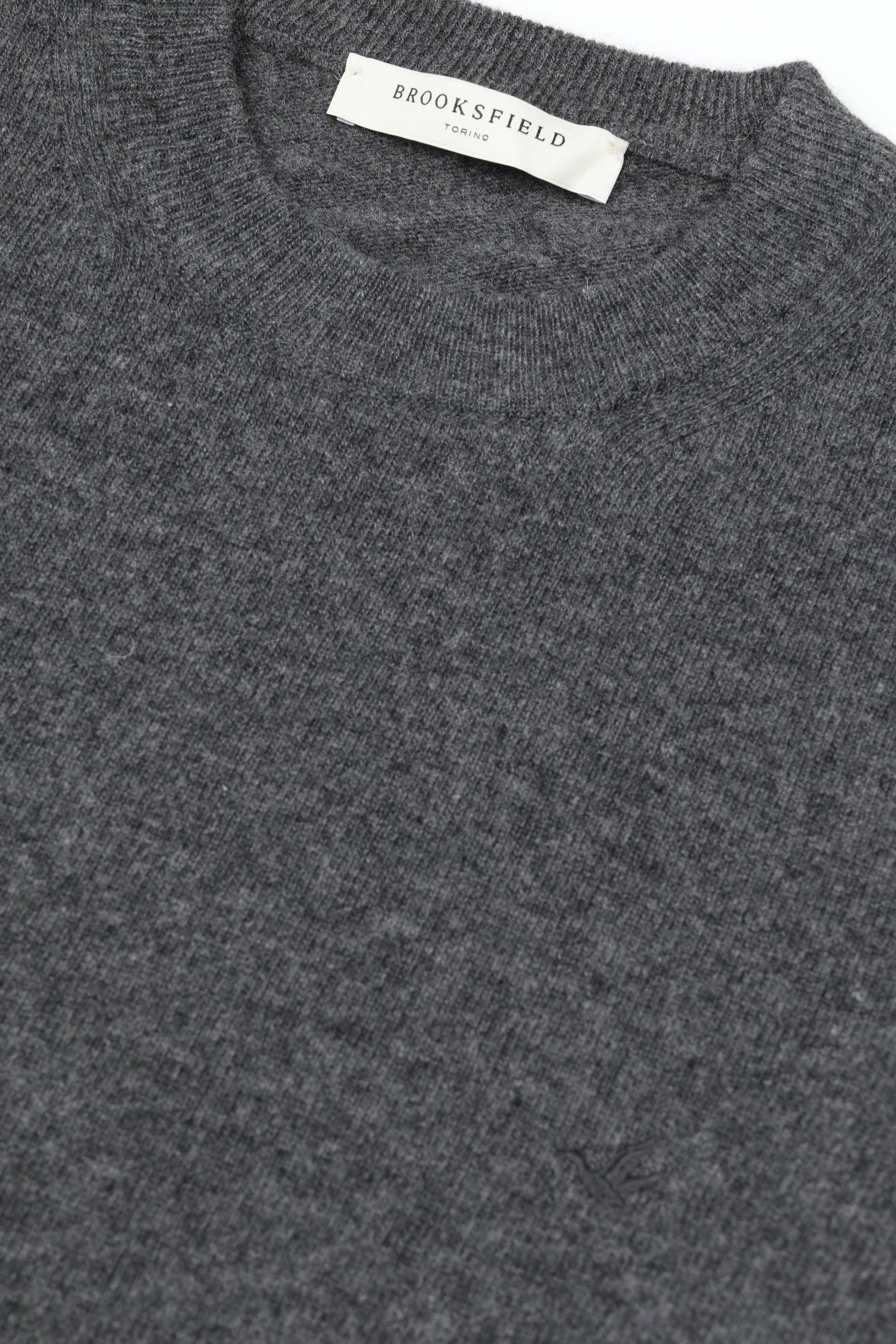 UOMO-GIROCOLLO RASATO, LAMBSWOOL (FIN.12) - Grafite