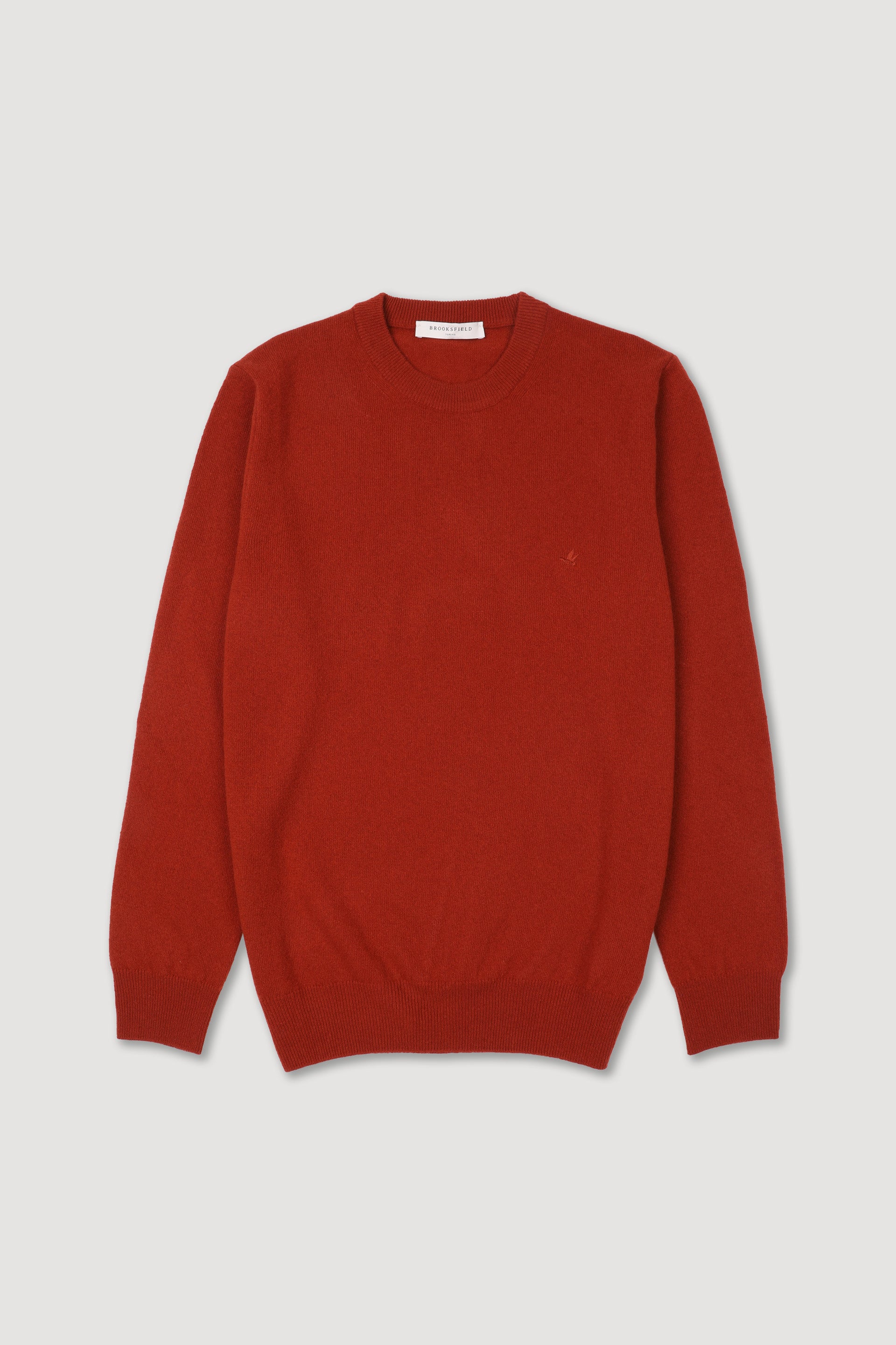 UOMO-GIROCOLLO RASATO, LAMBSWOOL (FIN.12) - Chili