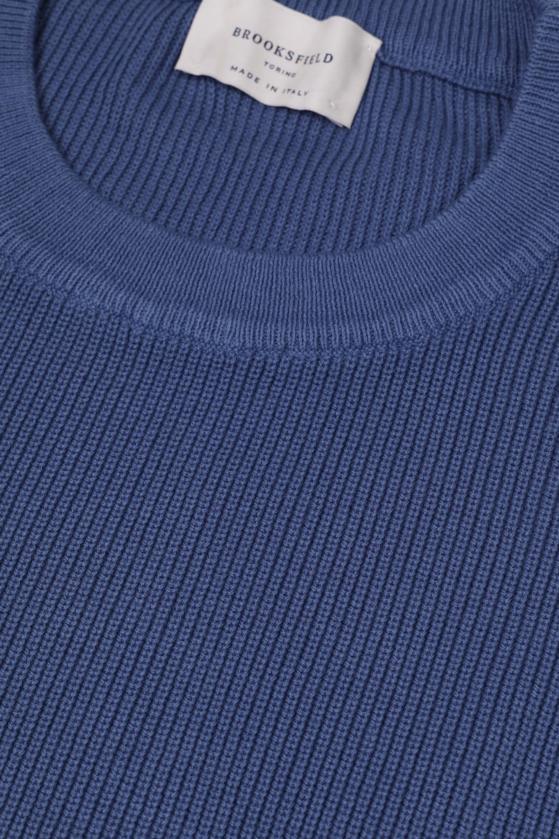MAGLIA, GIROCOLLO, COTONE MAGLIA INGLESE, TINTO CAPO - Vintage denim
