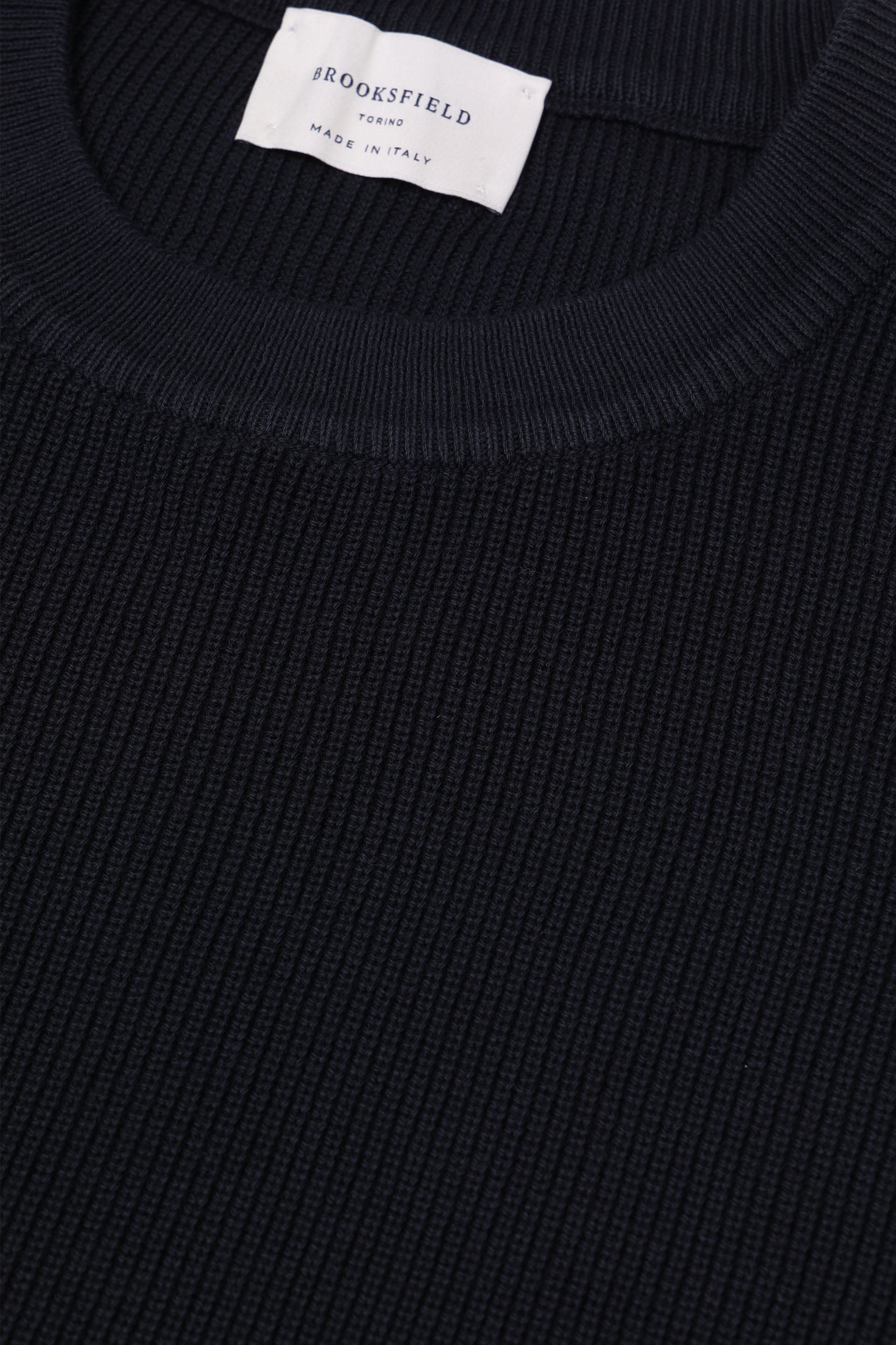 MAGLIA, GIROCOLLO, COTONE MAGLIA INGLESE, TINTO CAPO - Navy blue