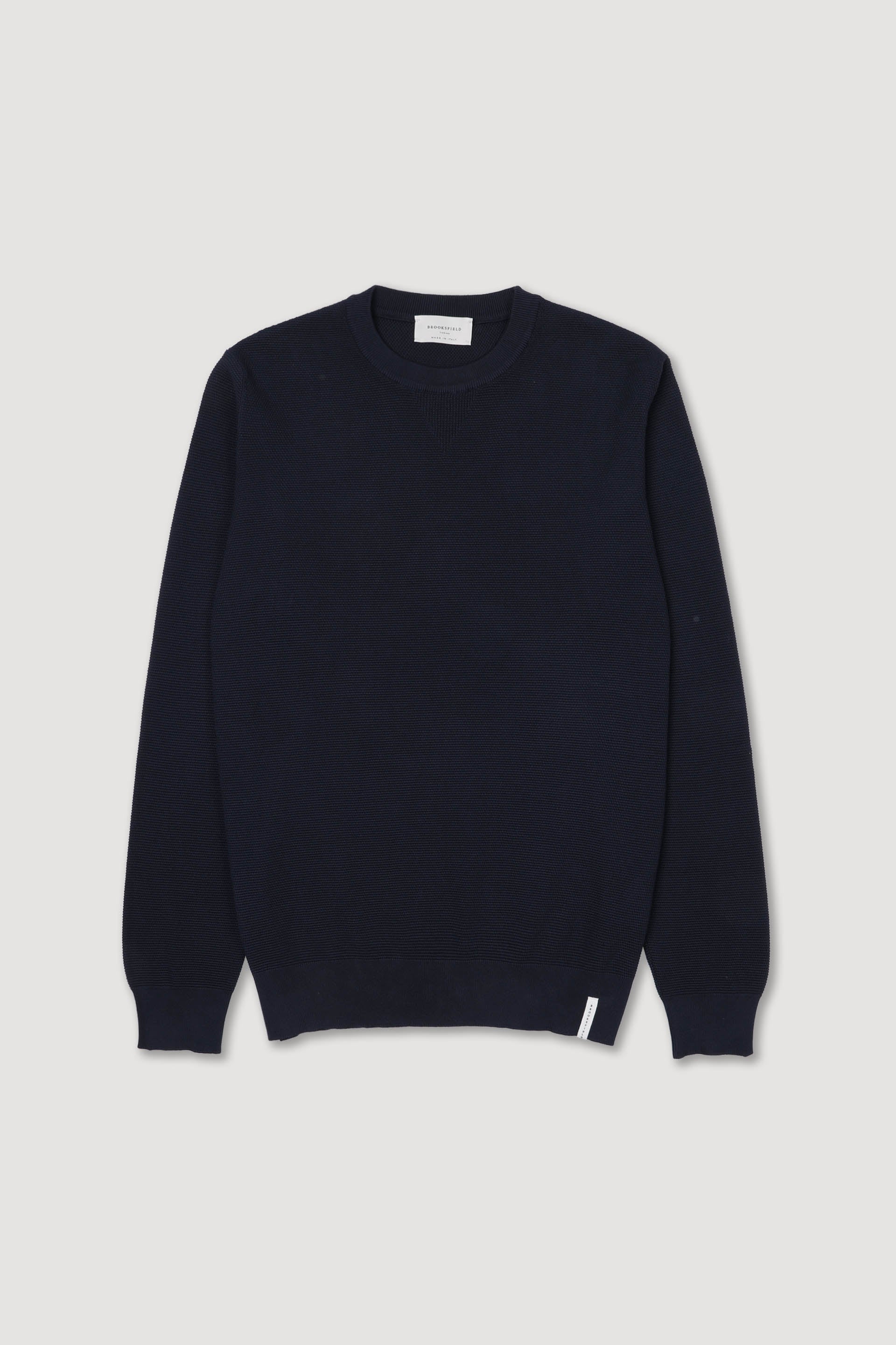 MAGLIA, GIROCOLLO, COTONE MINI MOTIVO, TINTO CAPO - Navy blue