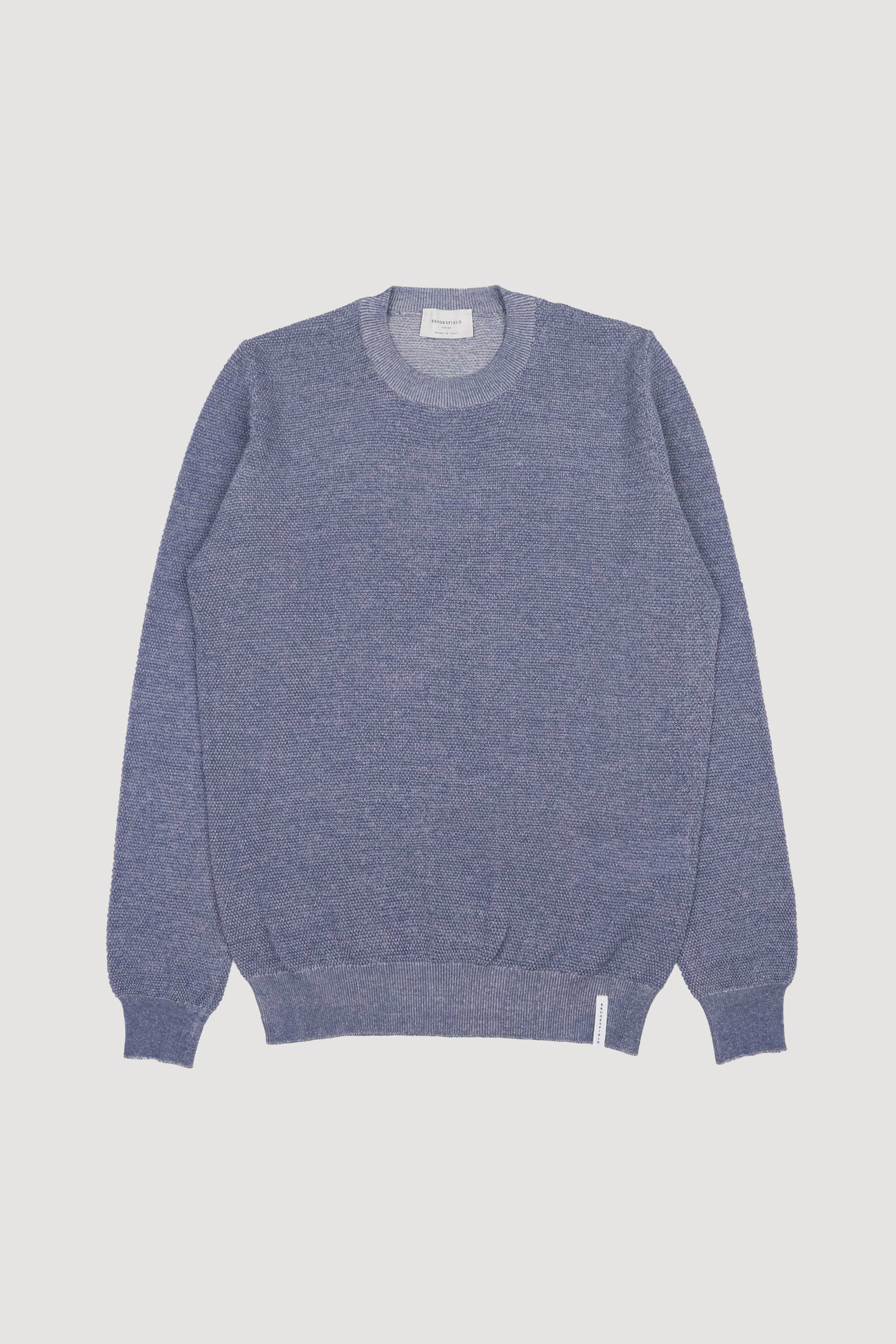 MAGLIA, GIROCOLLO, COTONE GRANA DI RISO VANISE - Rain/milk