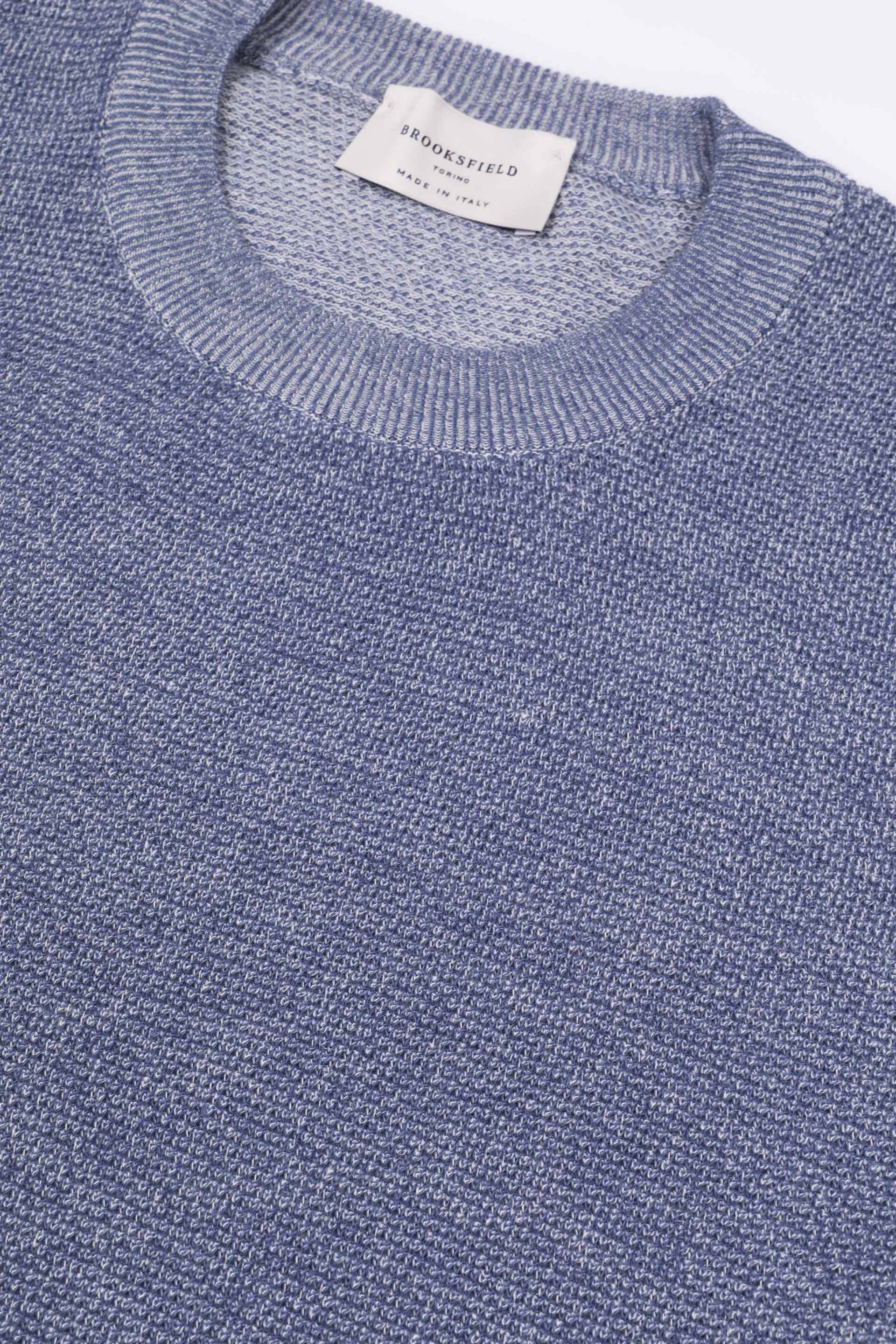 MAGLIA, GIROCOLLO, COTONE GRANA DI RISO VANISE - Rain/milk