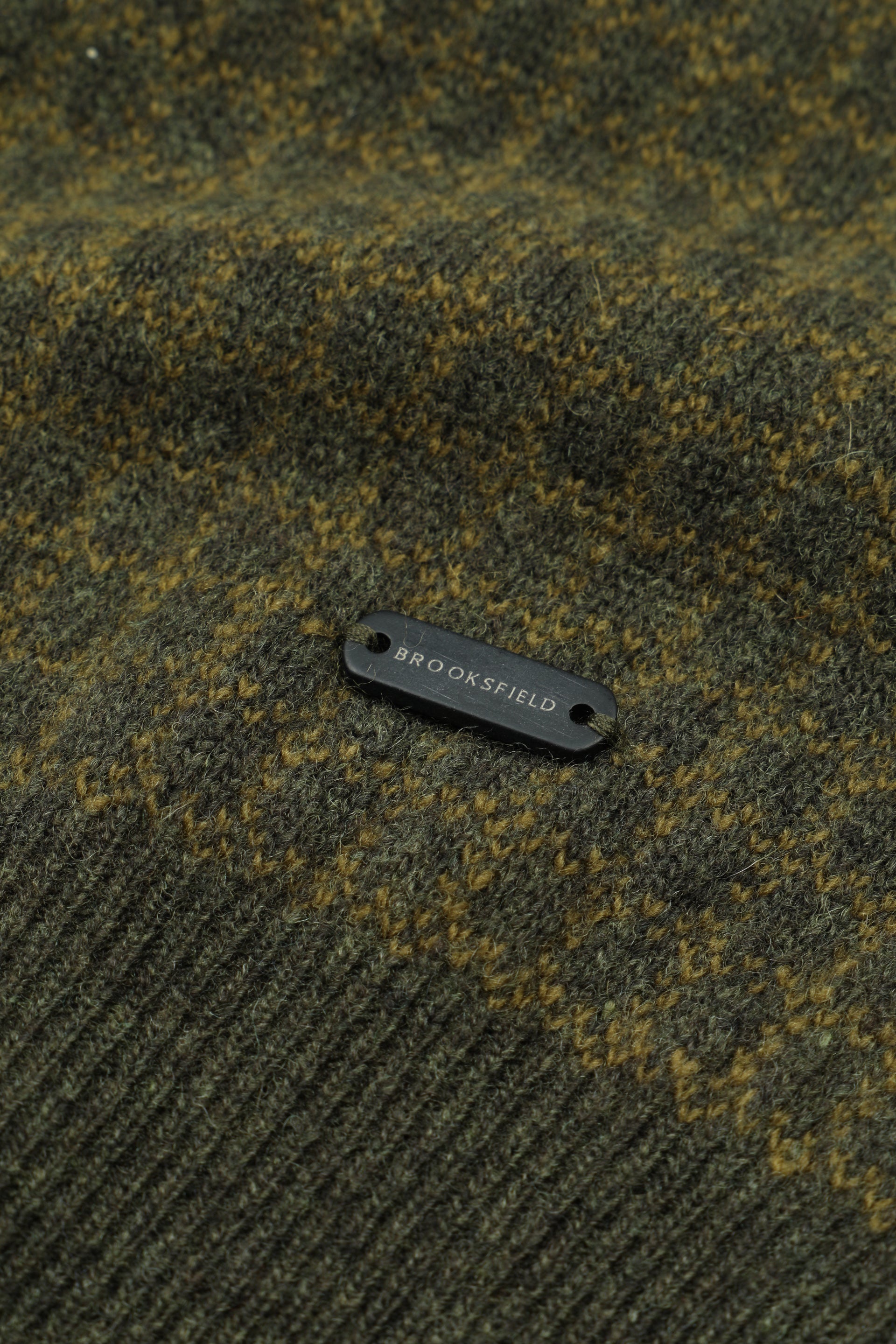 UOMO-GIROCOLLO, JAQUARD PIED DE POULE 2 COLORI ALL OVER, LAMBSWOOL (FIN.12) - Oliva/avocado