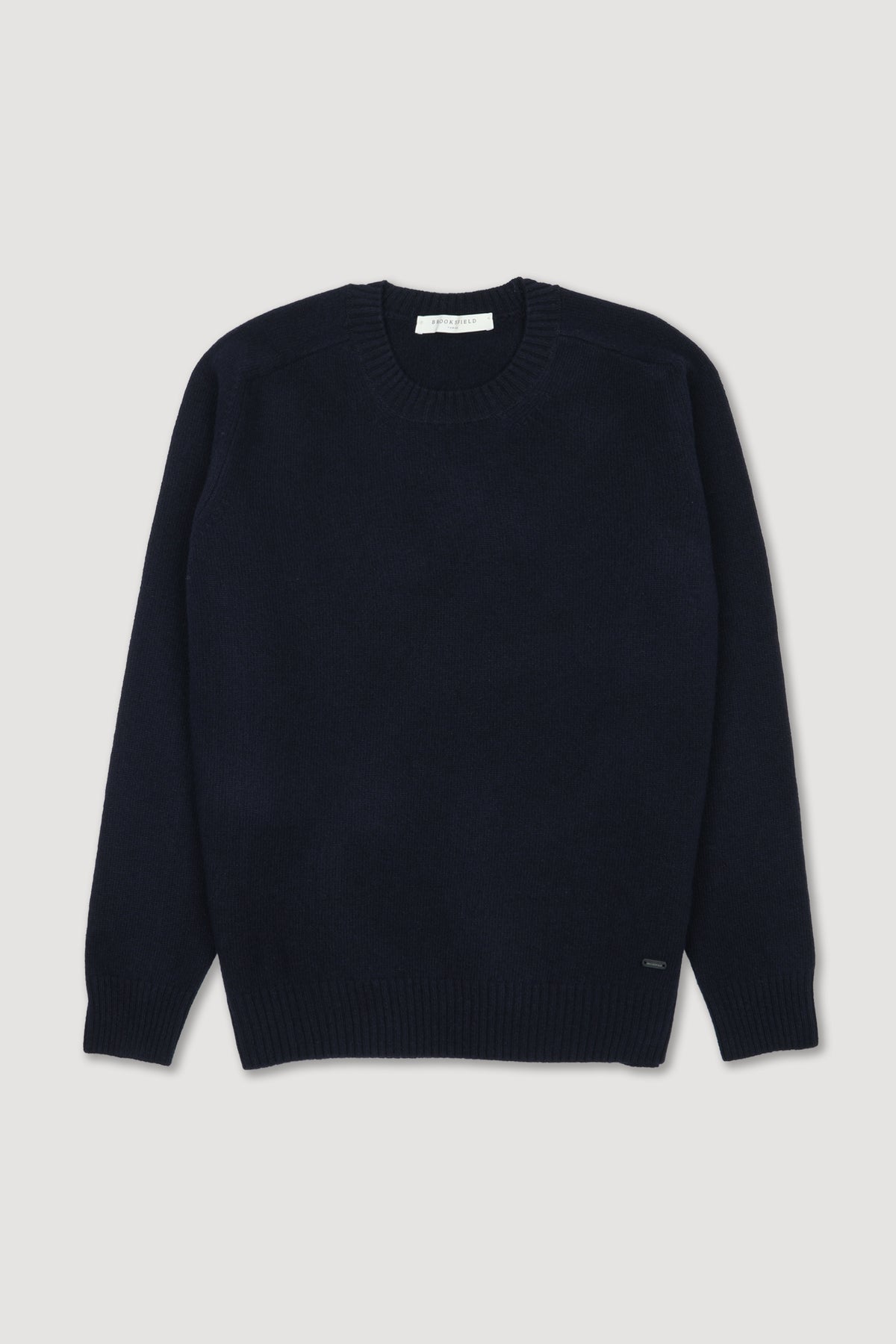 Maglia girocollo in pura lana vergine - Blu scuro