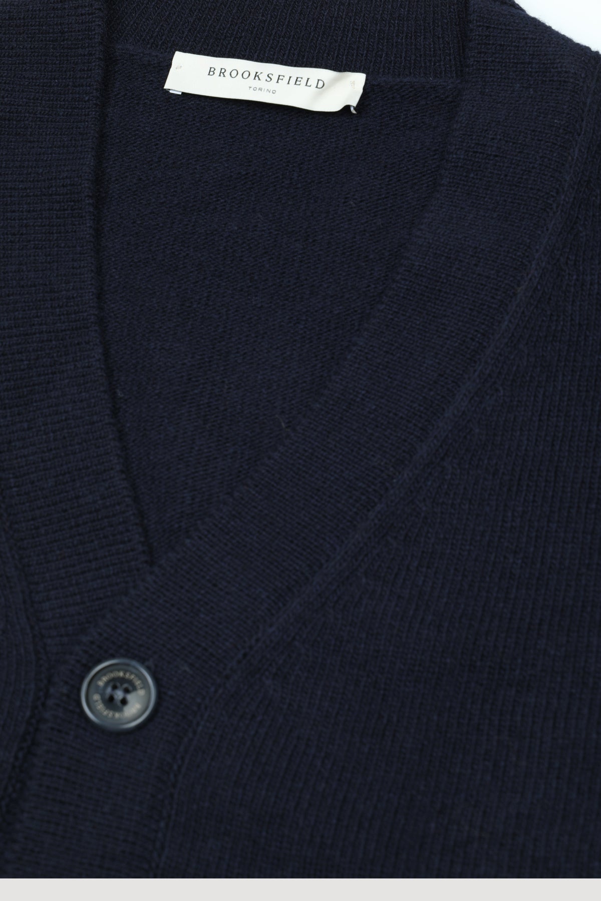 Cardigan in pura lana vergine - Blu scuro