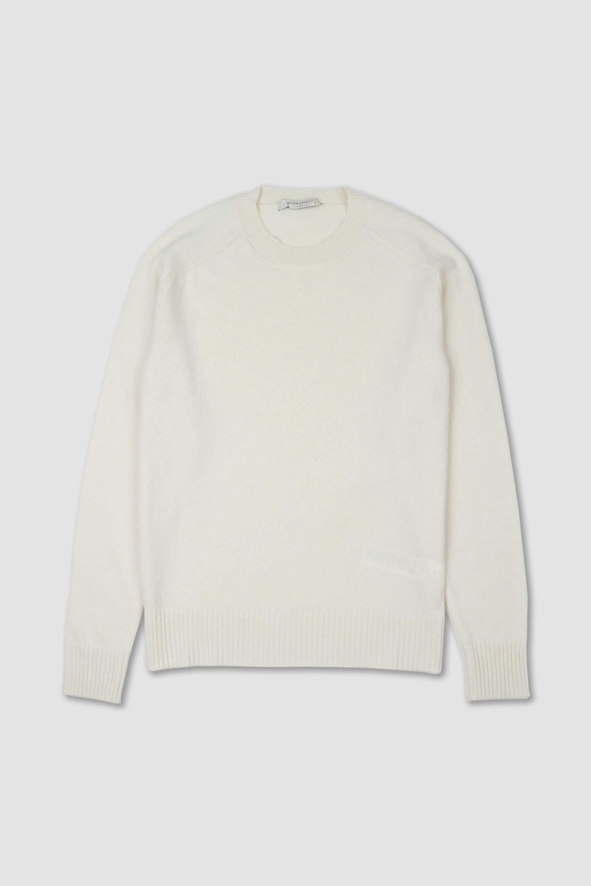 MAGLIA, GIROCOLLO, CASHMERE RASATO - Panna