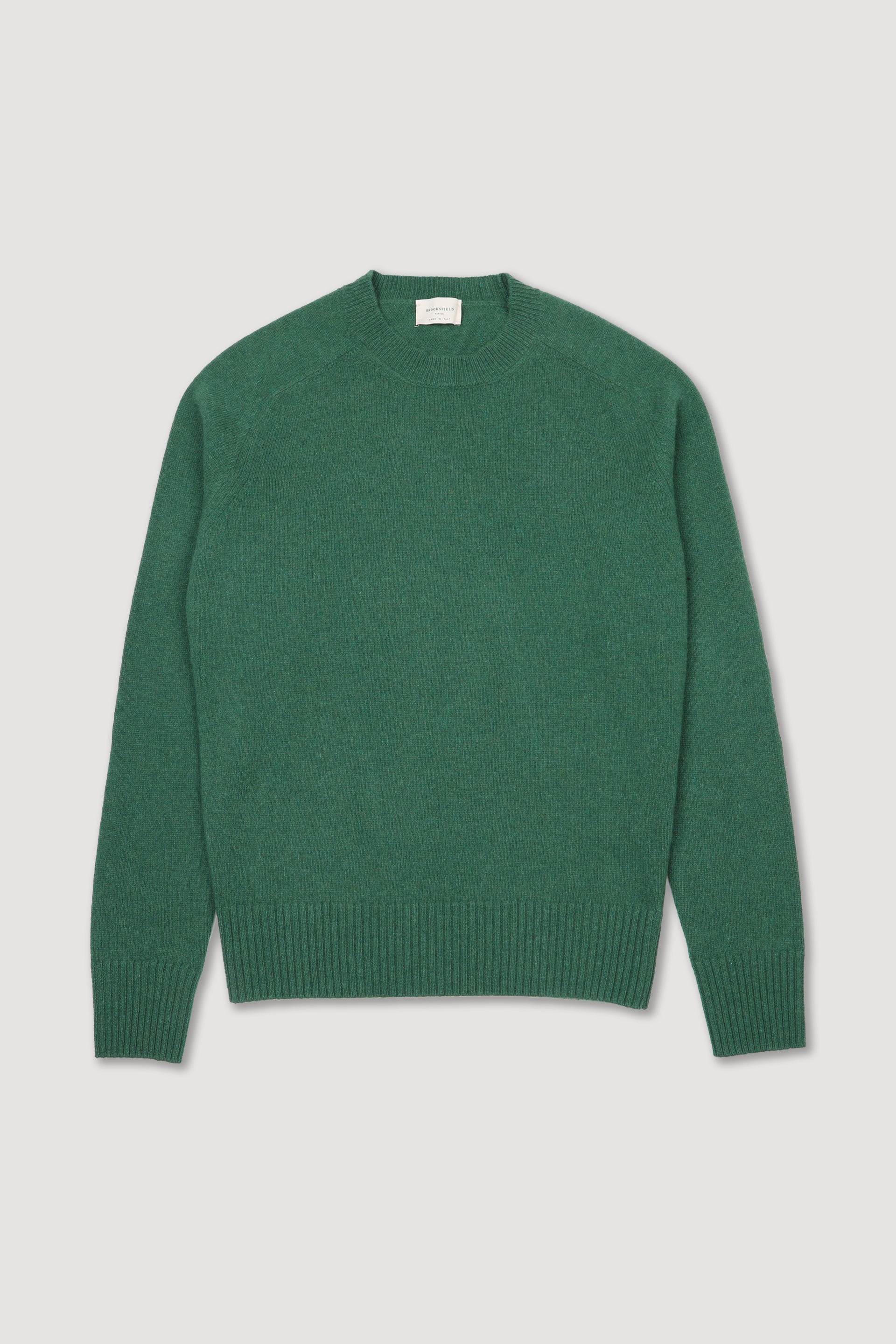 Maglia girocollo in cashmere. Verde - Tennis green