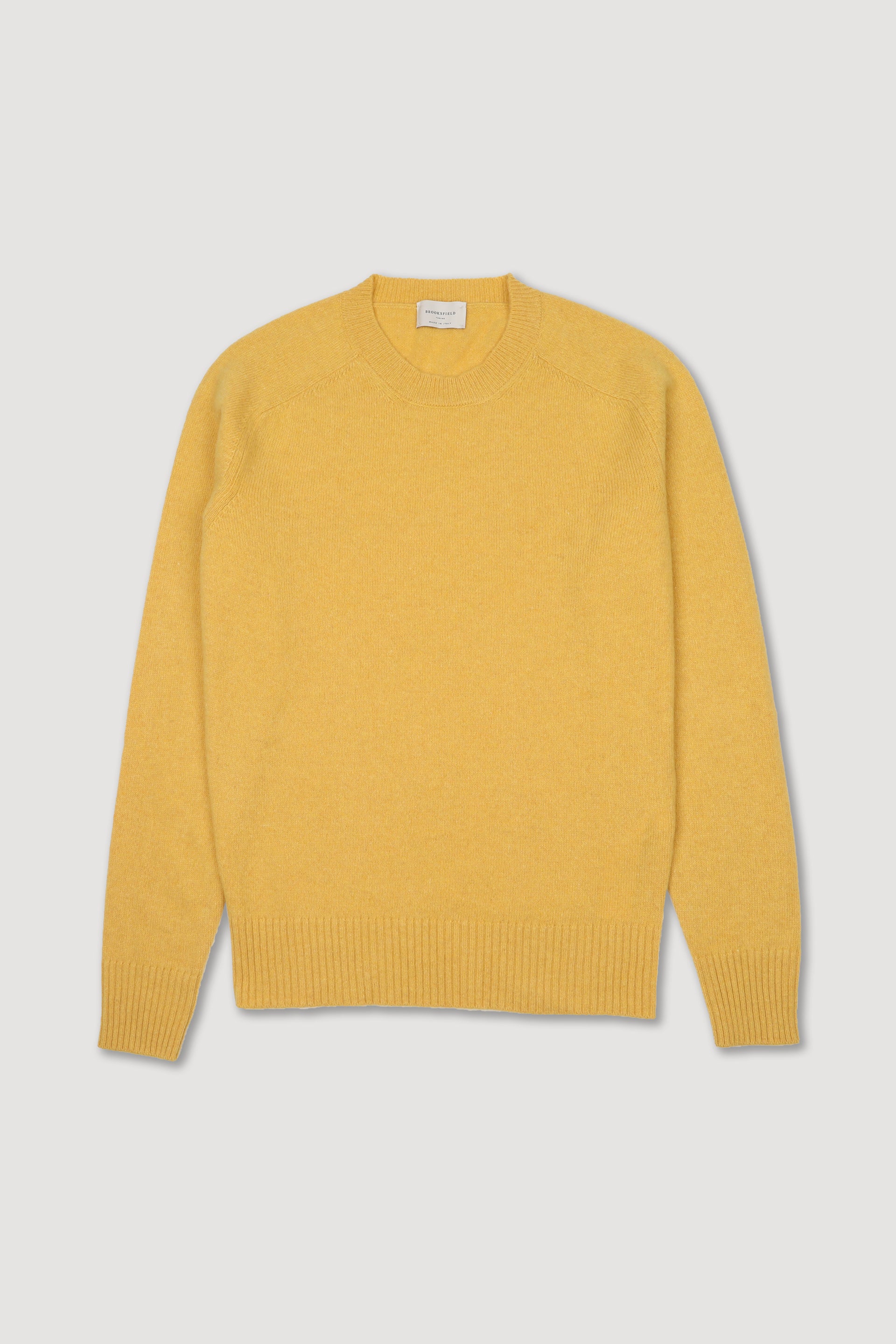 Maglia girocollo in cashmere. Giallo - Gold