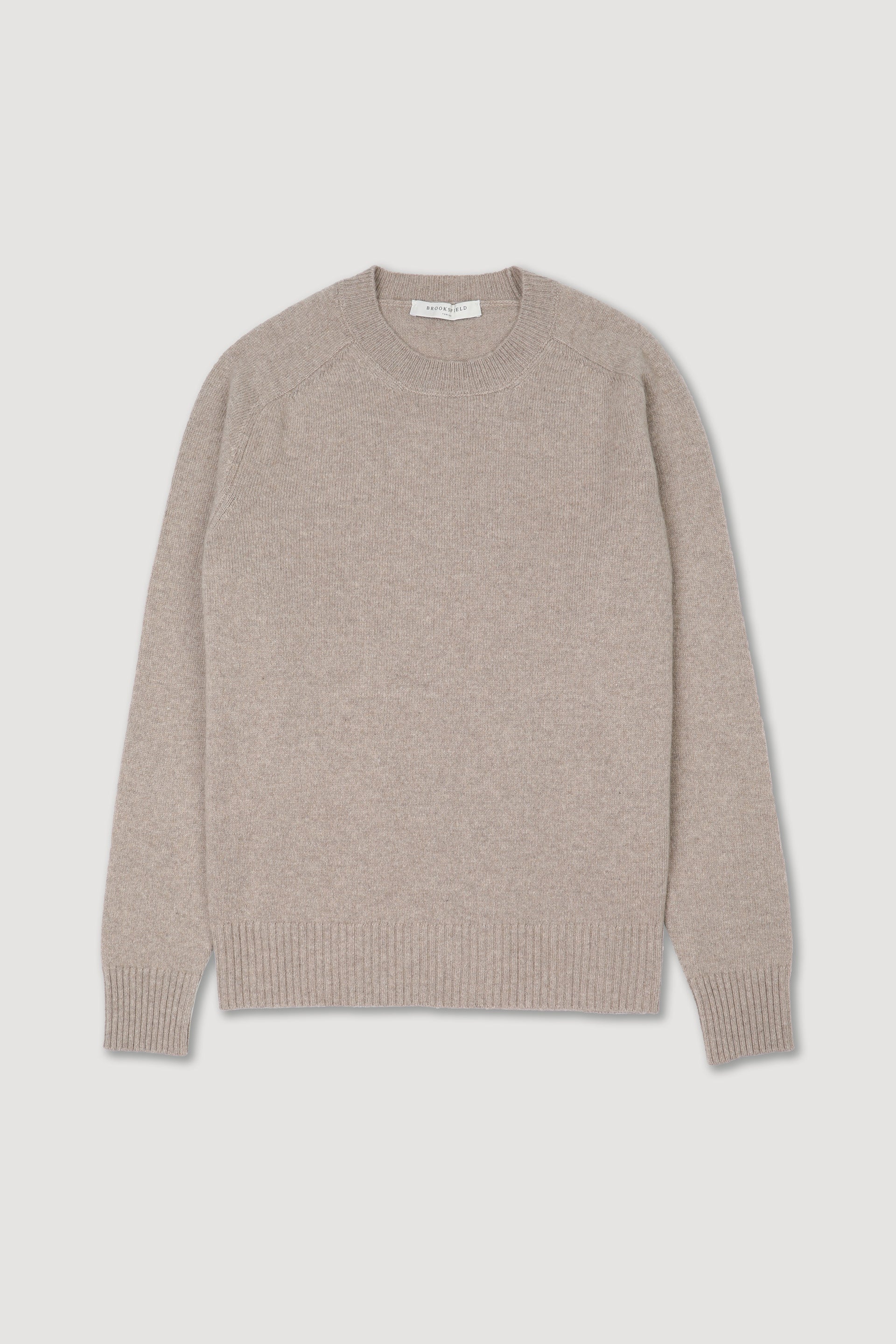 Maglia girocollo in cashmere. Beige - Ghiro