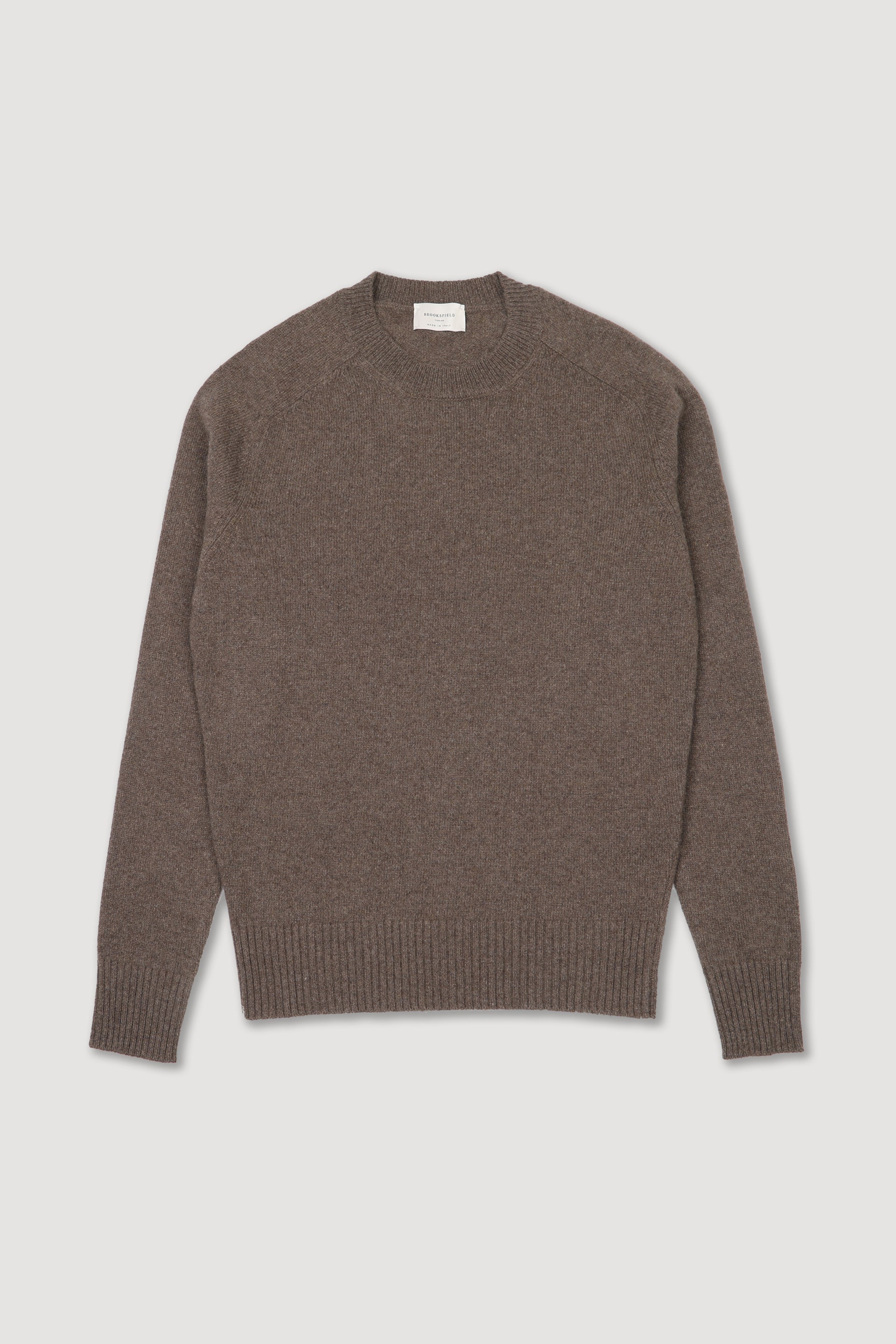Maglia girocollo in cashmere. Marrone - Tartufo