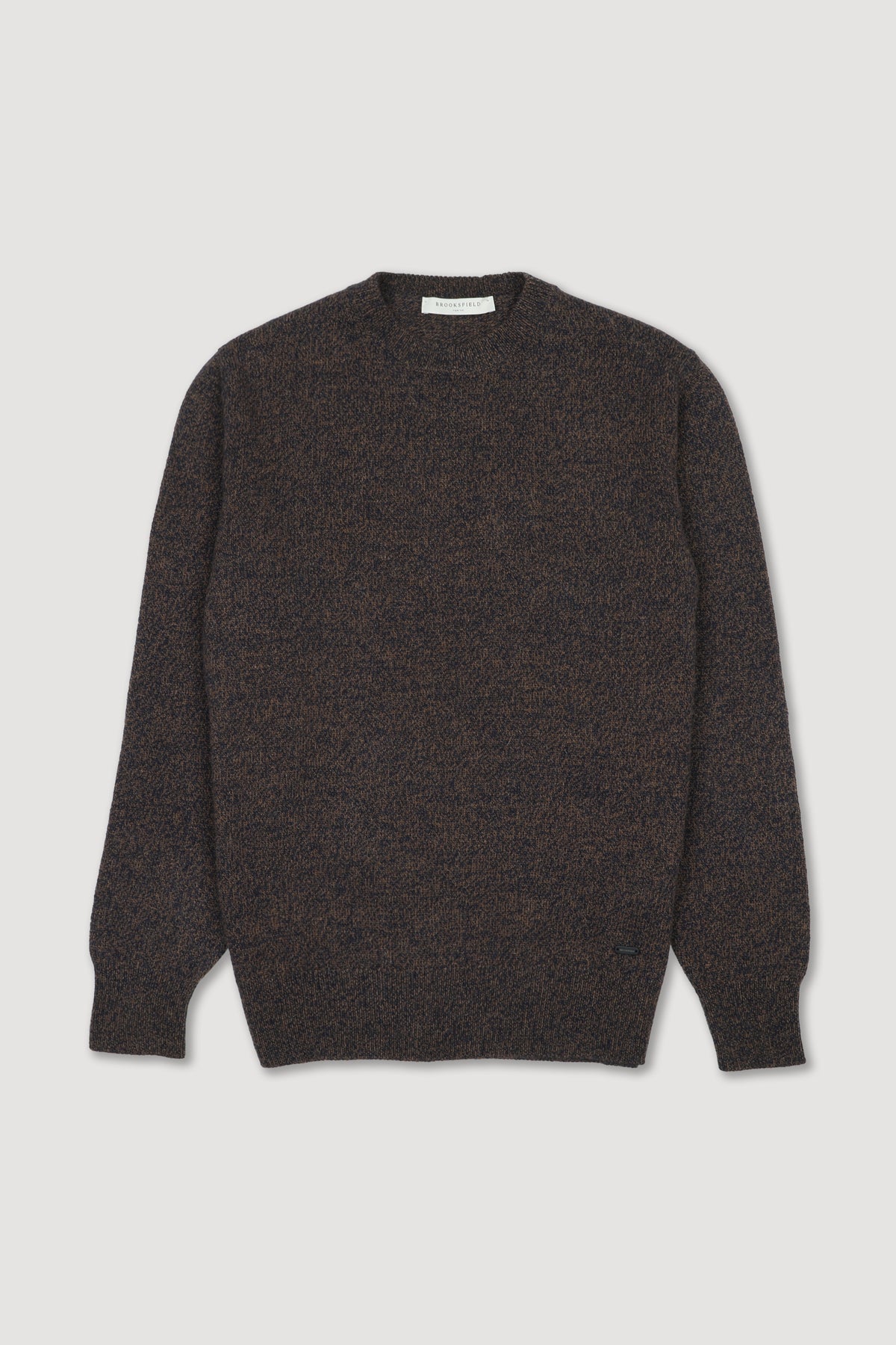 Maglia girocollo in misto alpaca. Blu-Marrone - Dream