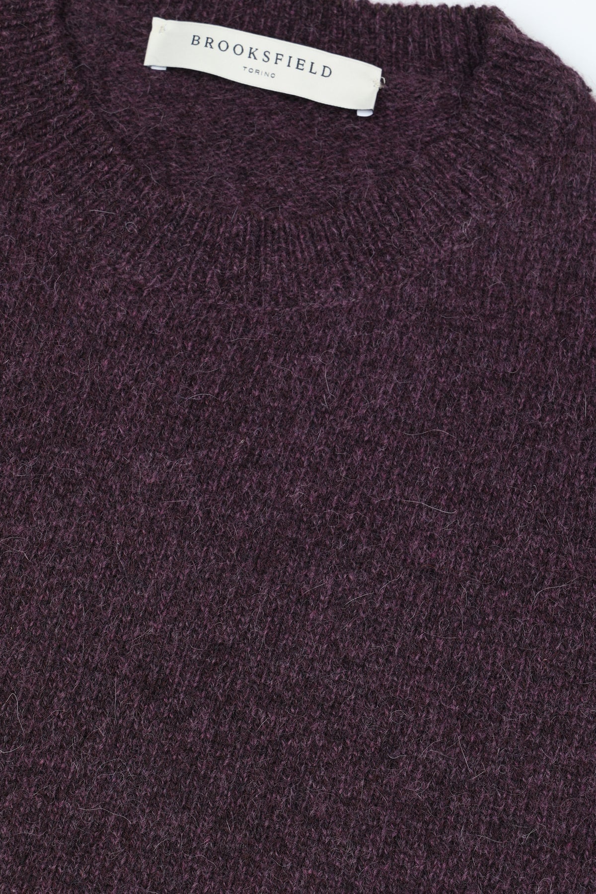 Maglia girocollo in misto alpaca. Viola - Bacco