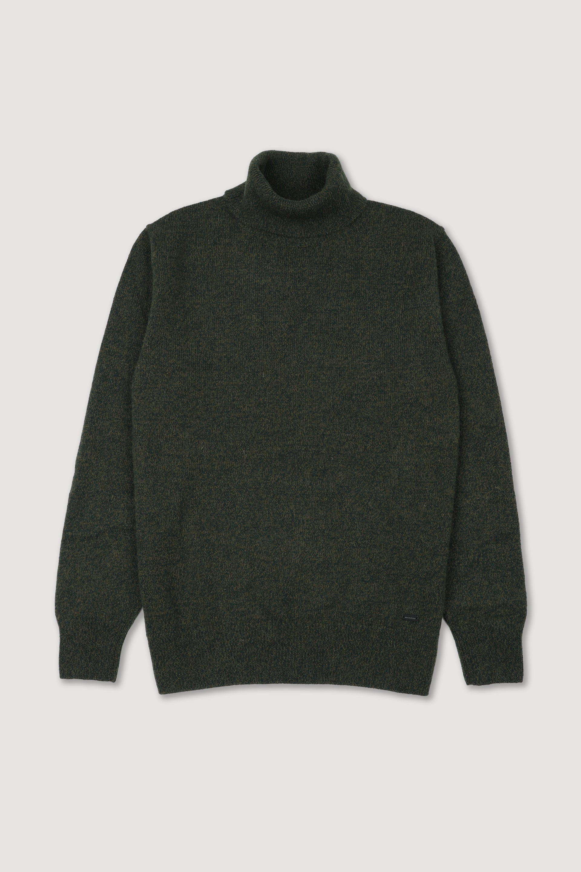 Maglia dolcevita in misto alpaca. Verde - Bosco