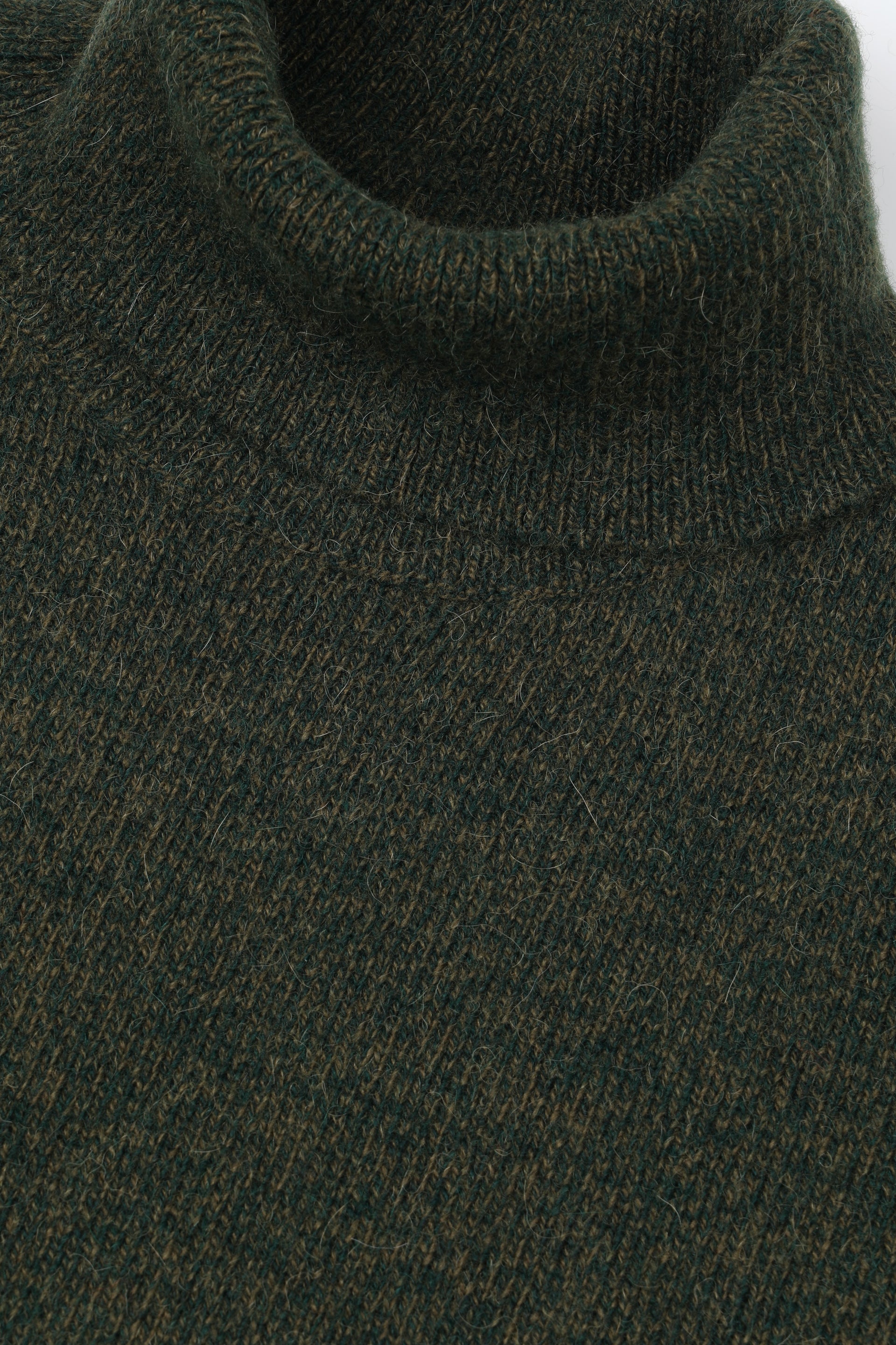 Maglia dolcevita in misto alpaca. Verde - Bosco