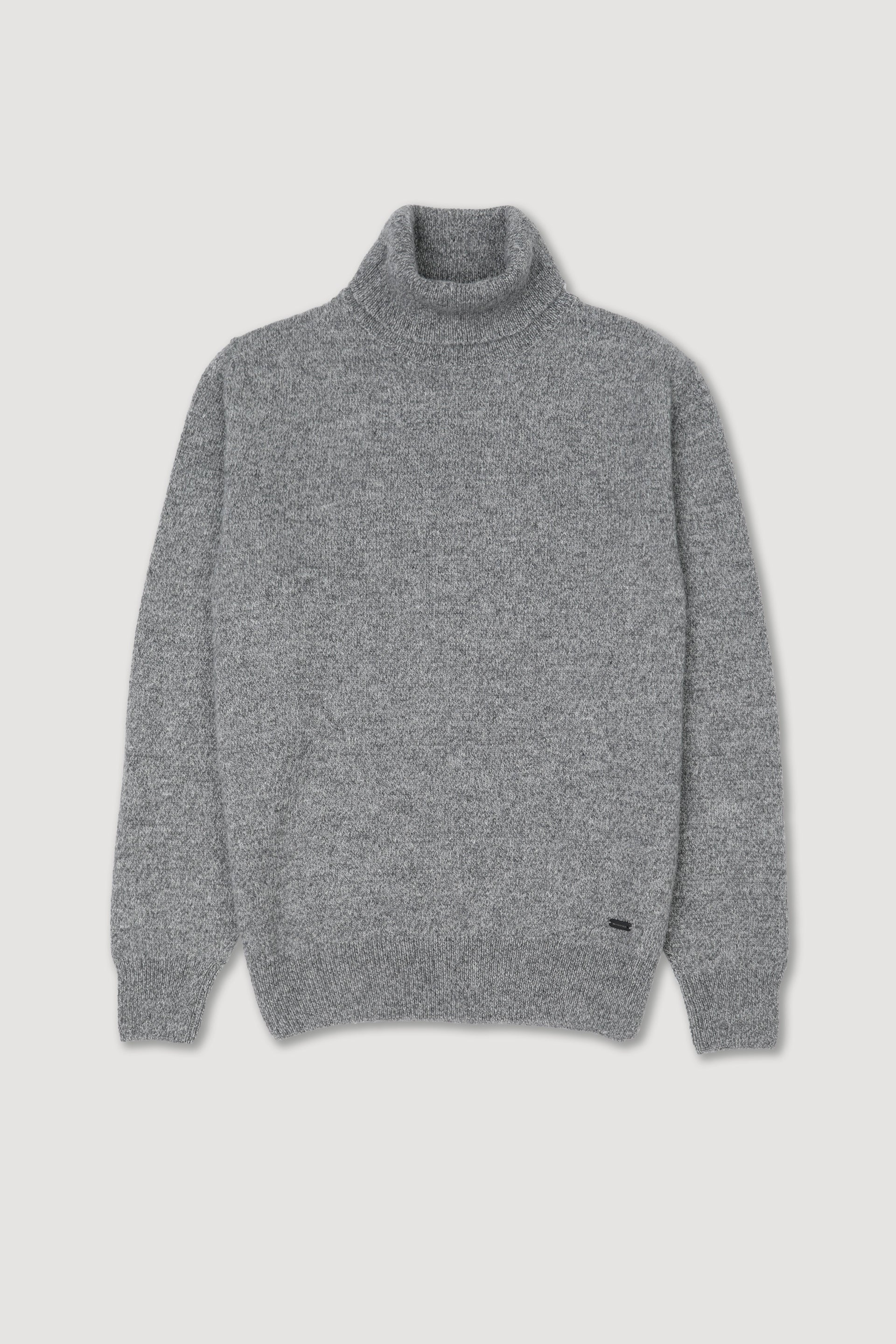 Maglia dolcevita in misto alpaca. Grigio - Stone