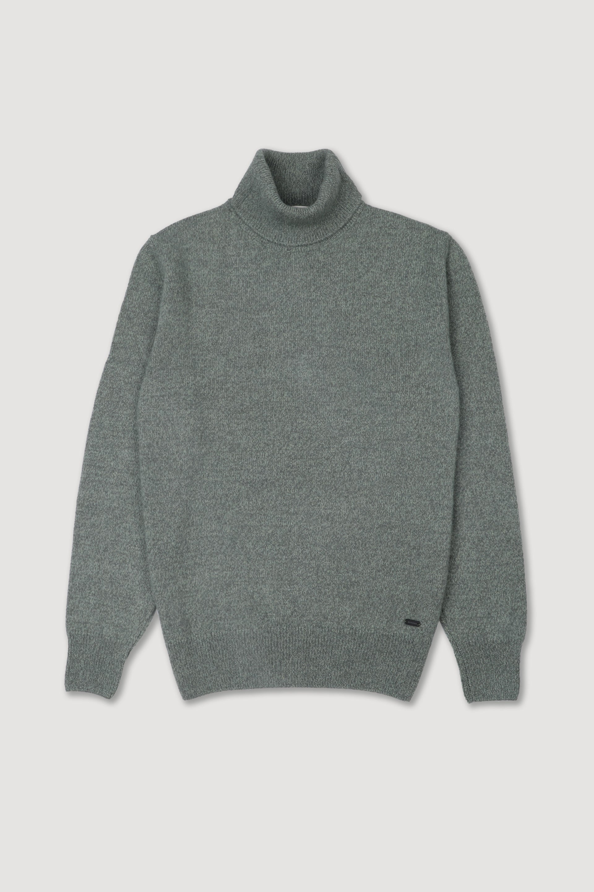 Maglia dolcevita in misto alpaca. Verde - Timo