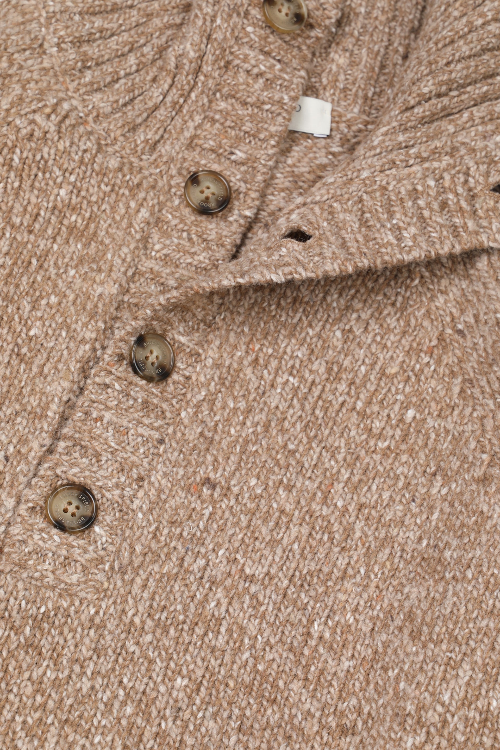 UOMO-COLLO ARMY RASATO CON BOTTONI, MANICA RAGLAN, MISTO LAMBSWOOL (FIN.5) - Camel