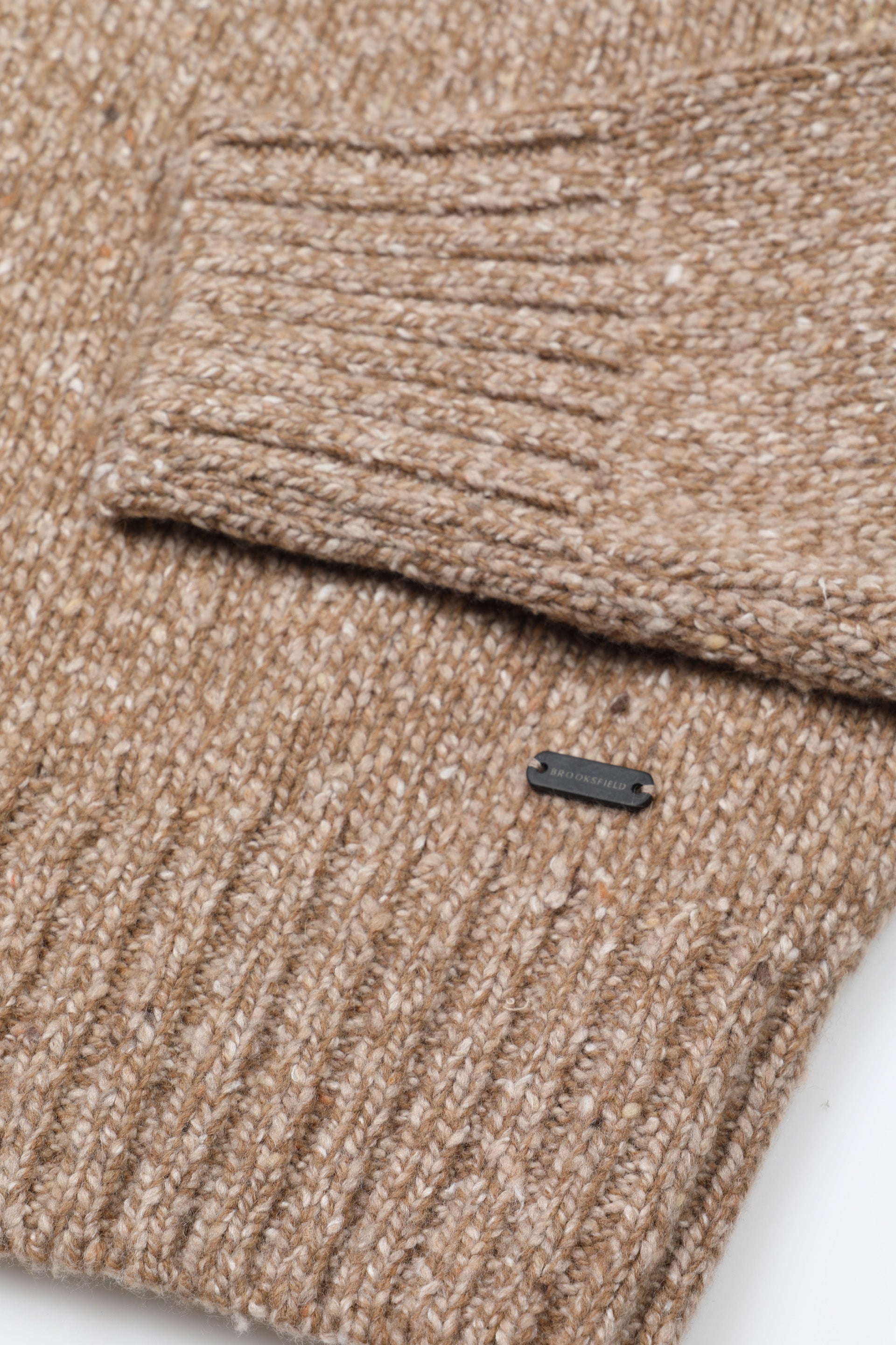 UOMO-COLLO ARMY RASATO CON BOTTONI, MANICA RAGLAN, MISTO LAMBSWOOL (FIN.5) - Camel