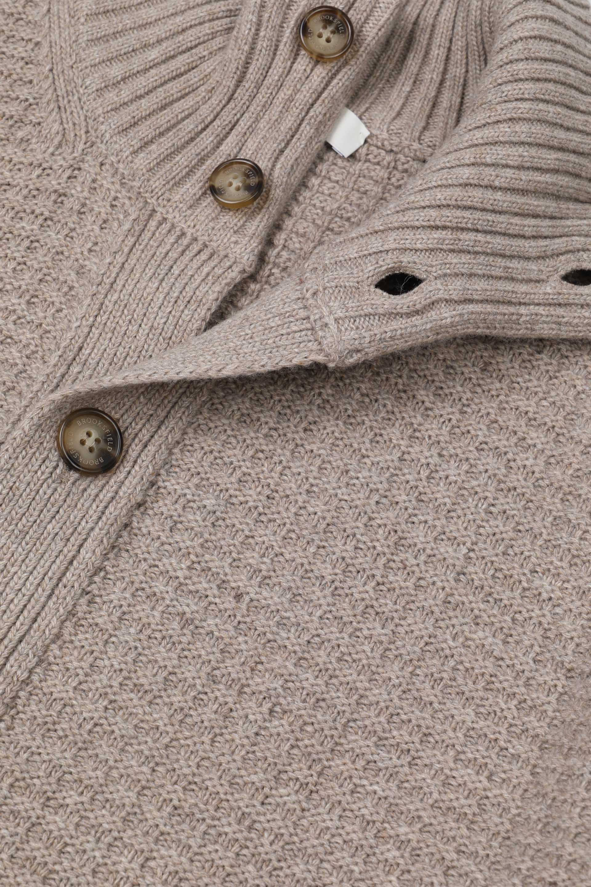 UOMO-GIACCA COLLO ARMY, CON BOTTONI, PUNTO WAFFLE, MISTO LANA/CASHMERE (FIN.5) - Avena