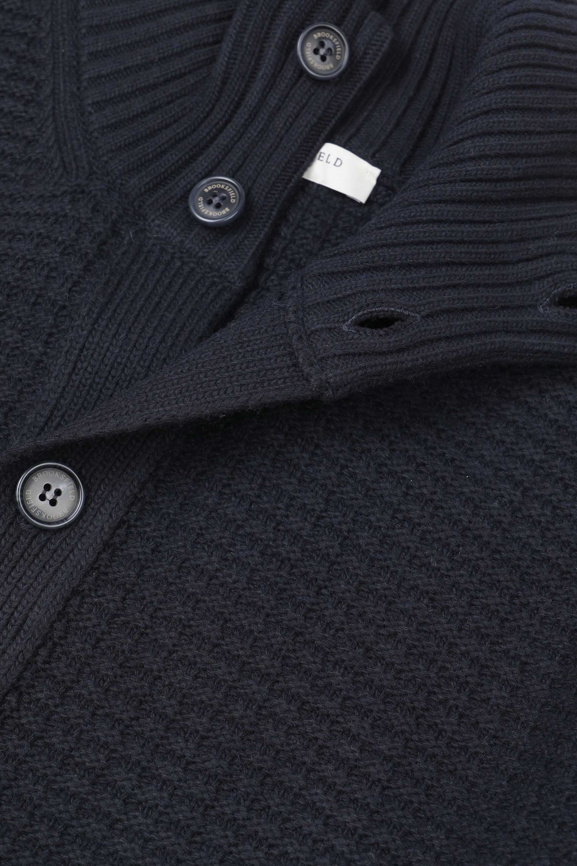 UOMO-GIACCA COLLO ARMY, CON BOTTONI, PUNTO WAFFLE, MISTO LANA/CASHMERE (FIN.5) - Navy