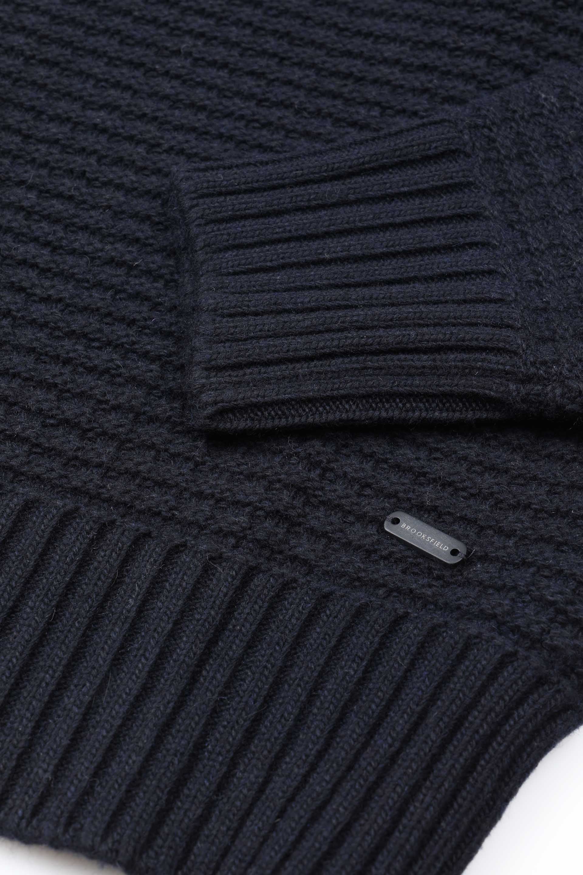 UOMO-GIACCA COLLO ARMY, CON BOTTONI, PUNTO WAFFLE, MISTO LANA/CASHMERE (FIN.5) - Navy