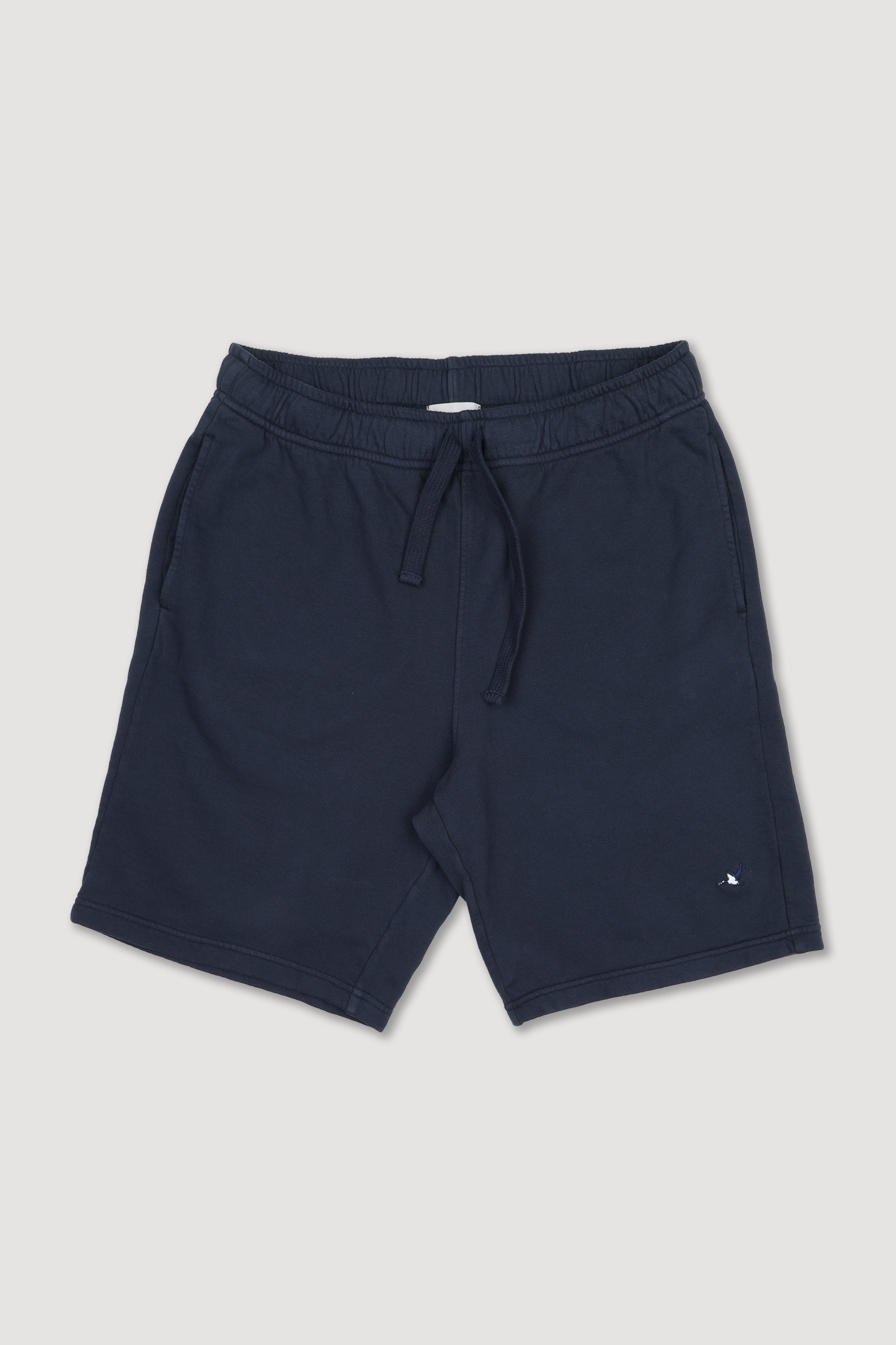 UOMO-BERMUDA CON COULISSE, FELPA NON GARZATA TINTO CAPO YR, TASCA SU RETRO - Navy