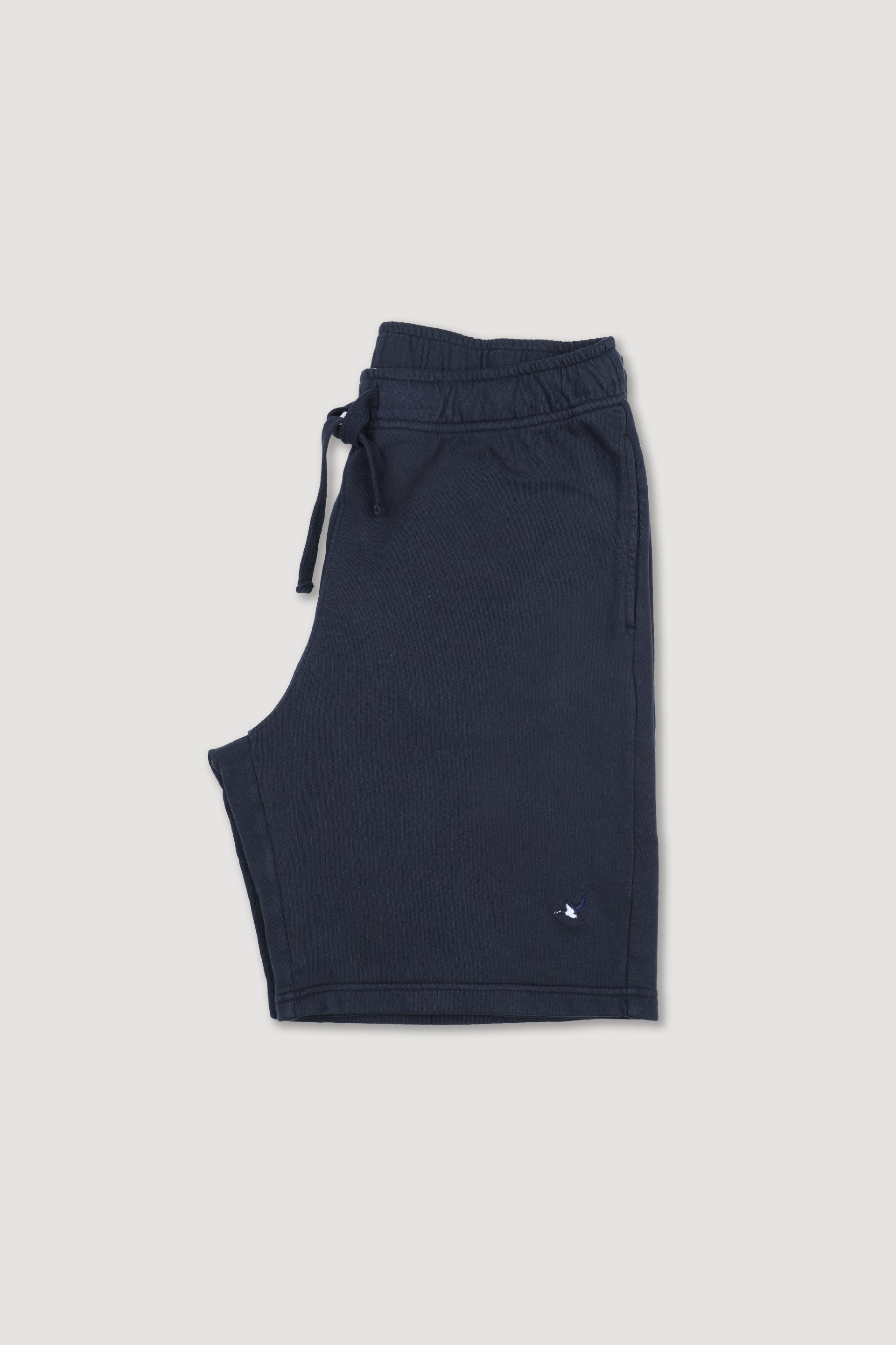UOMO-BERMUDA CON COULISSE, FELPA NON GARZATA TINTO CAPO YR, TASCA SU RETRO - Navy