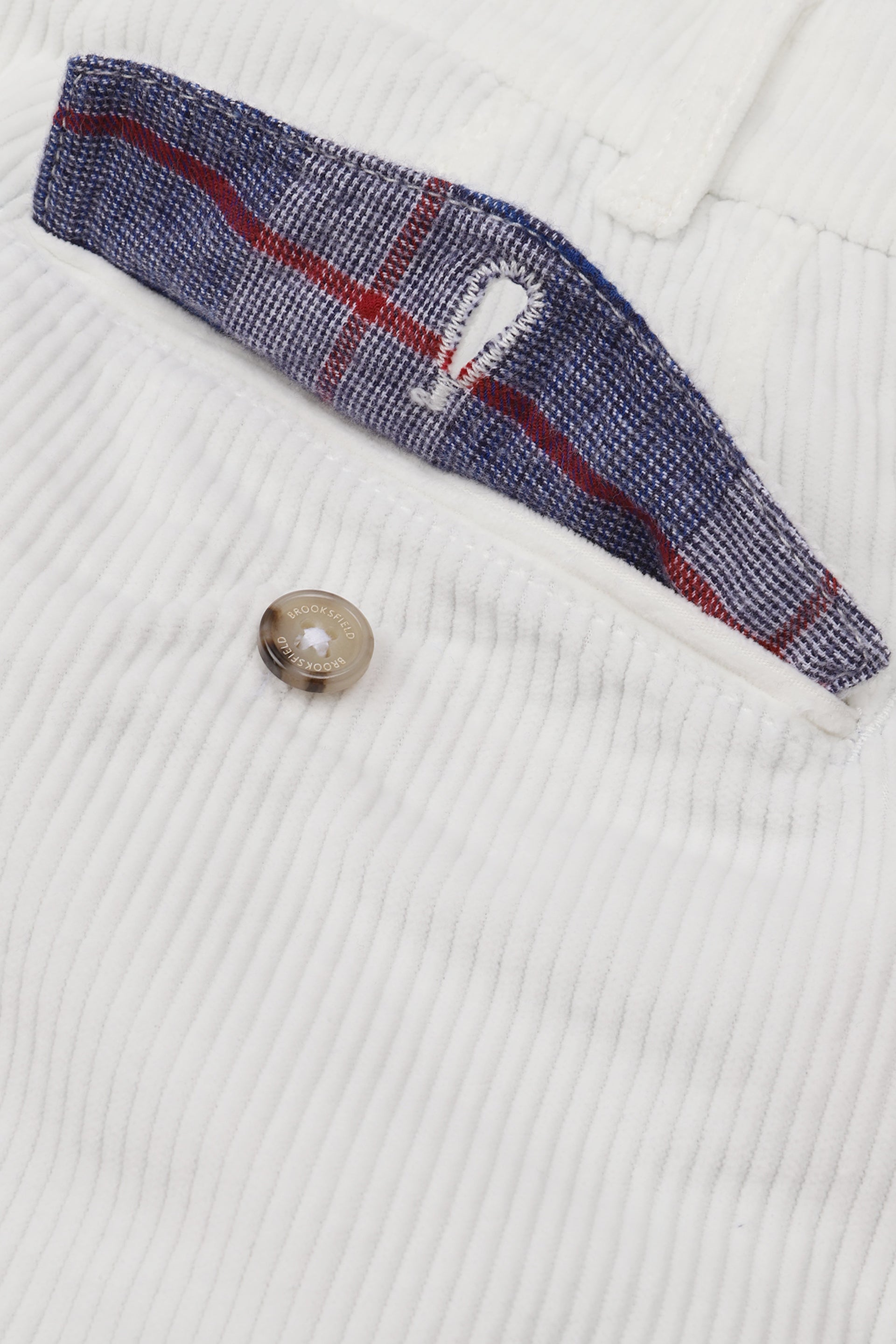 Pantalone chino in velluto di cotone stretch a costa larga, vestibilità over - Latte