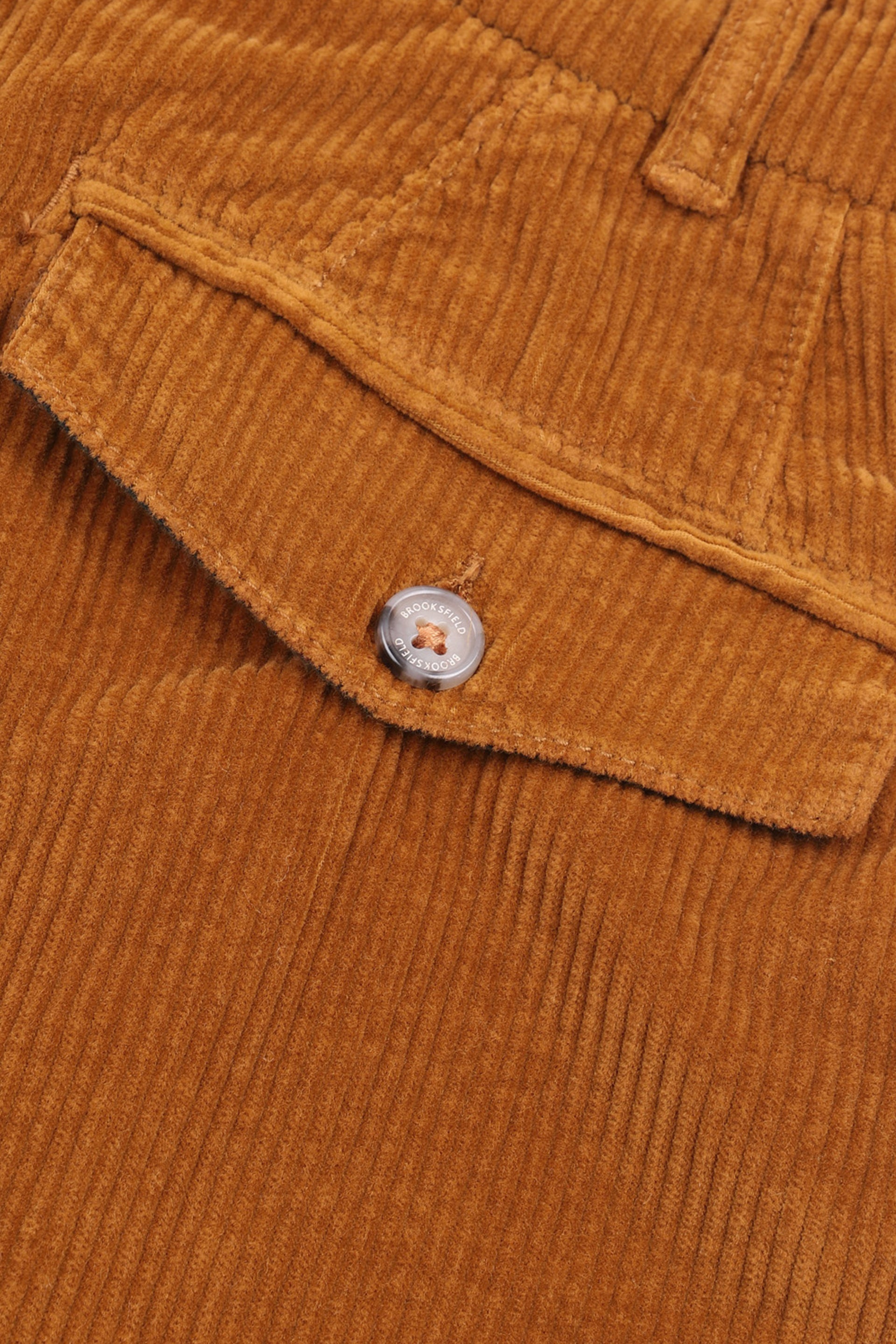 Pantalone chino in velluto di cotone stretch a costa larga, vestibilità over. Giallo - Zafferano