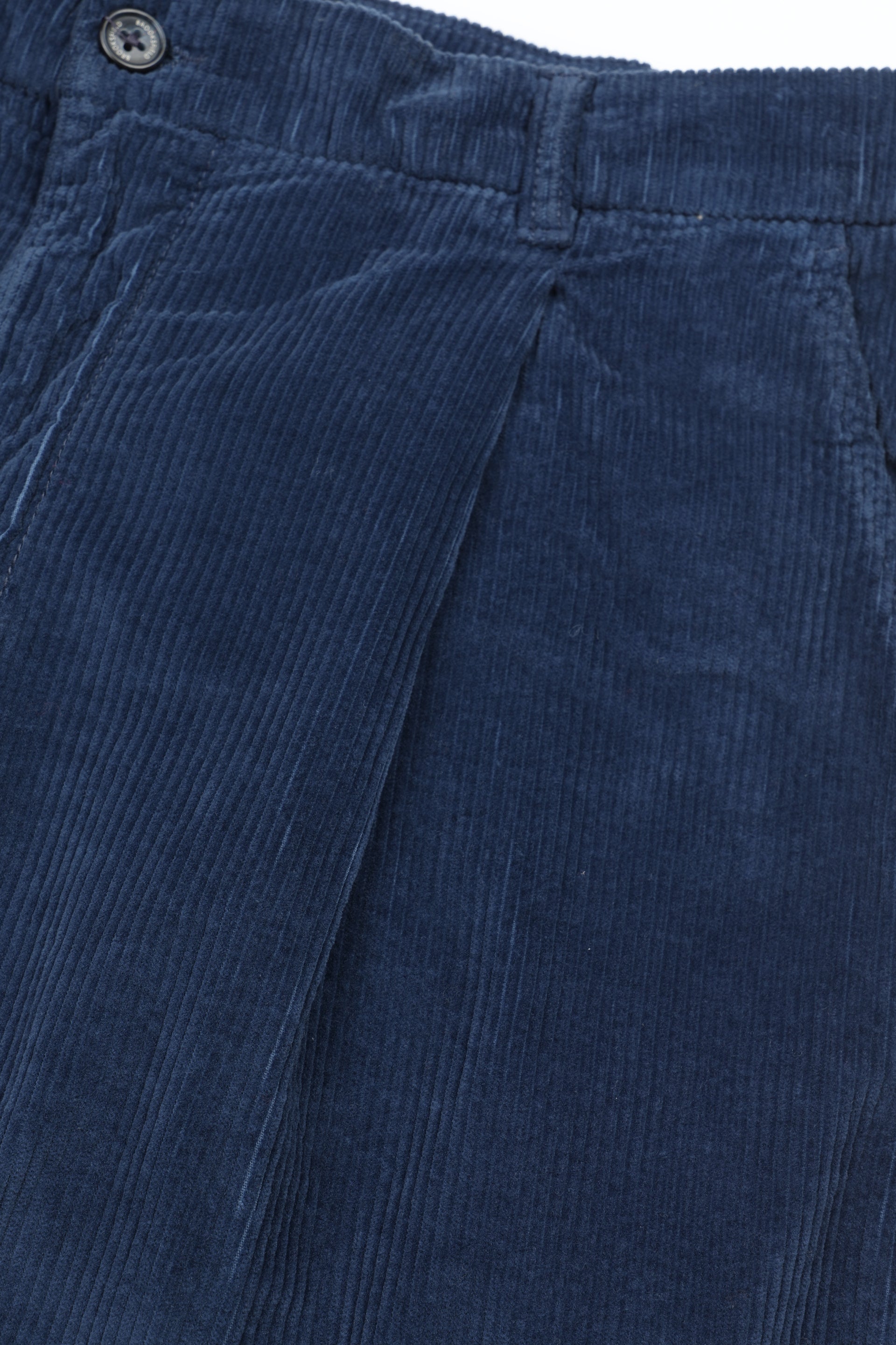 Pantalone chino in velluto di cotone stretch a costa larga, vestibilità over. Blu - Vintage denim