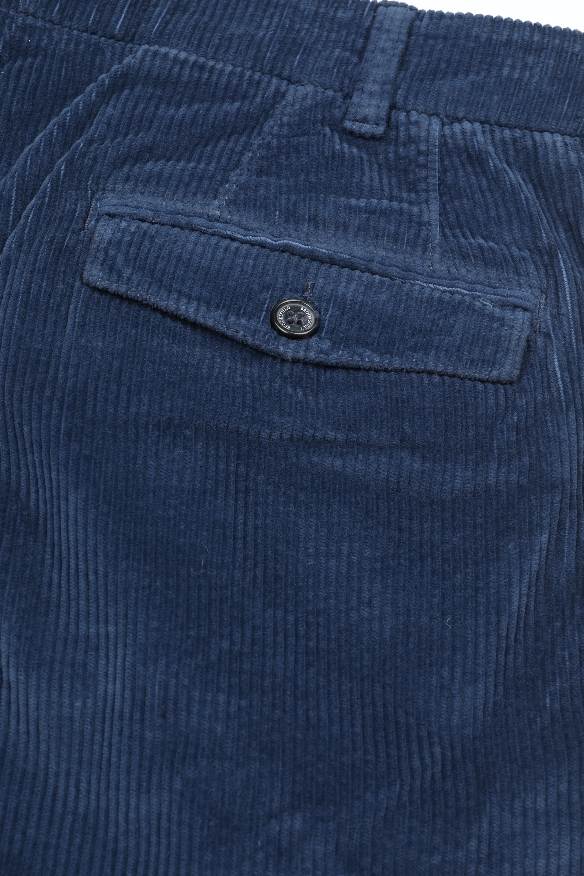 Pantalone chino in velluto di cotone stretch a costa larga, vestibilità over. Blu - Vintage denim