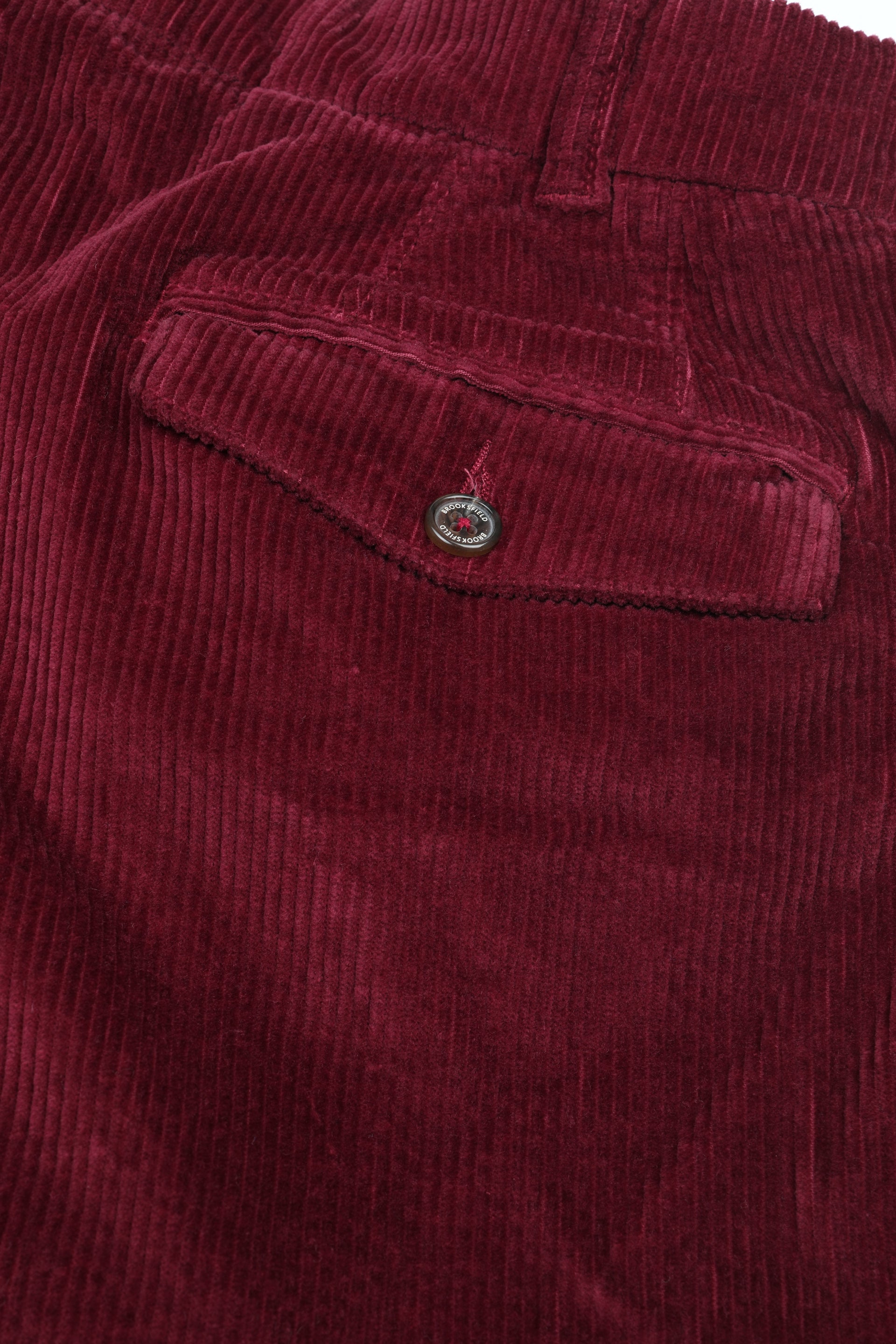 Pantalone chino in velluto di cotone stretch a costa larga, vestibilità over. Bordeaux - Borgogna