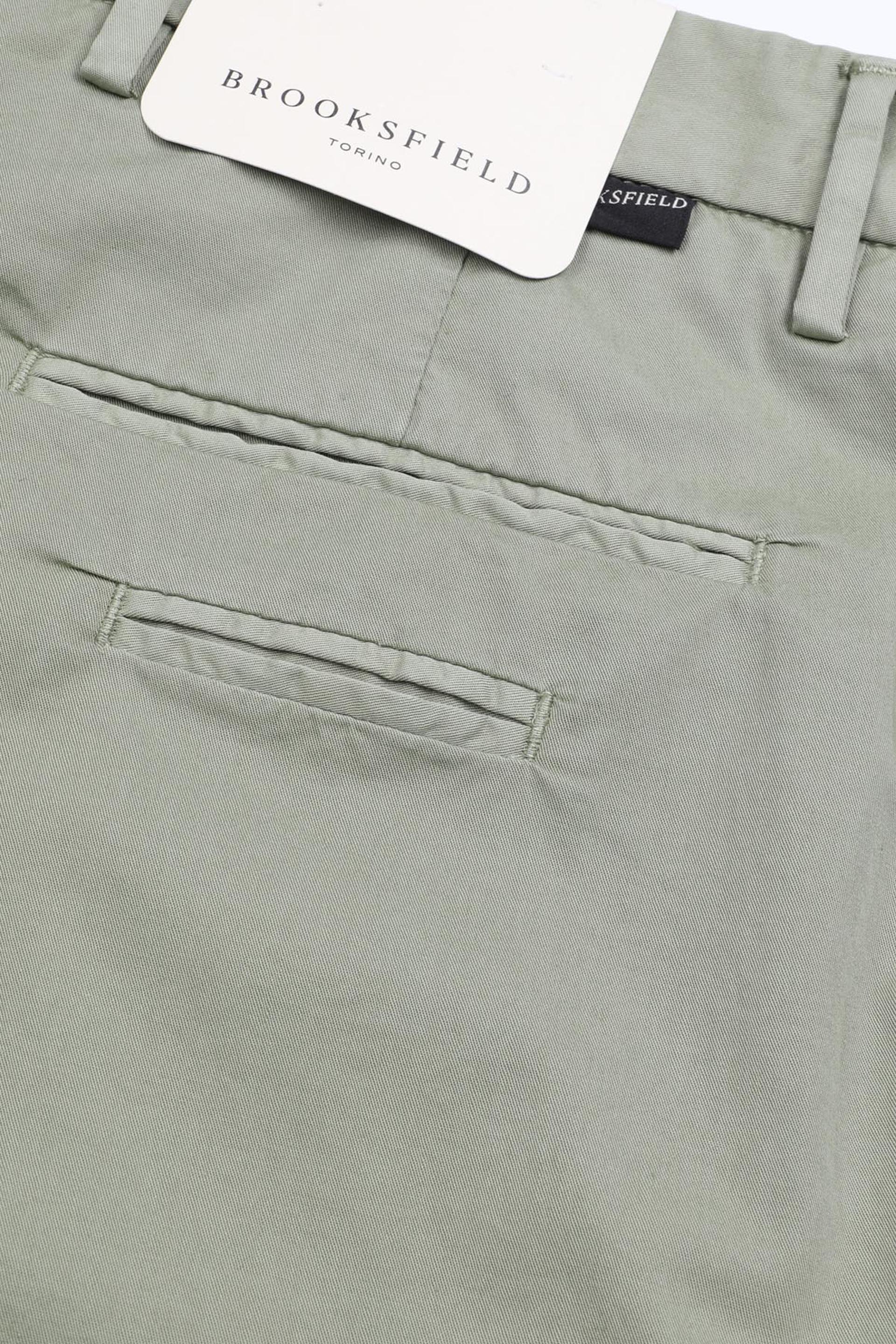 PANTALONE, MARCELLO-CHINO CON PINCES, TWILL COTONE STRETCH UNITO, TINTO CAPO - Light green