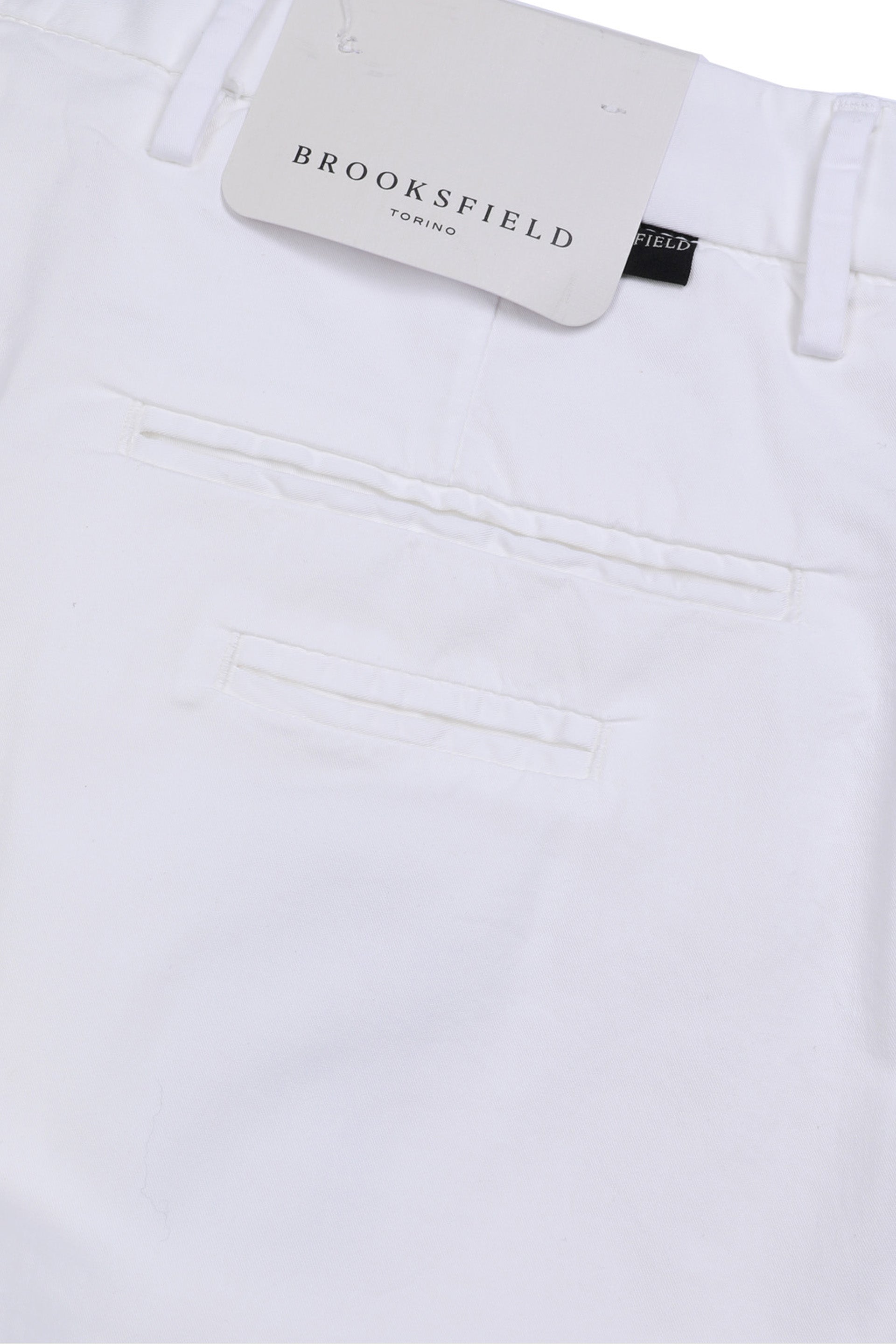 Pantalone chino con pinces. - Off white
