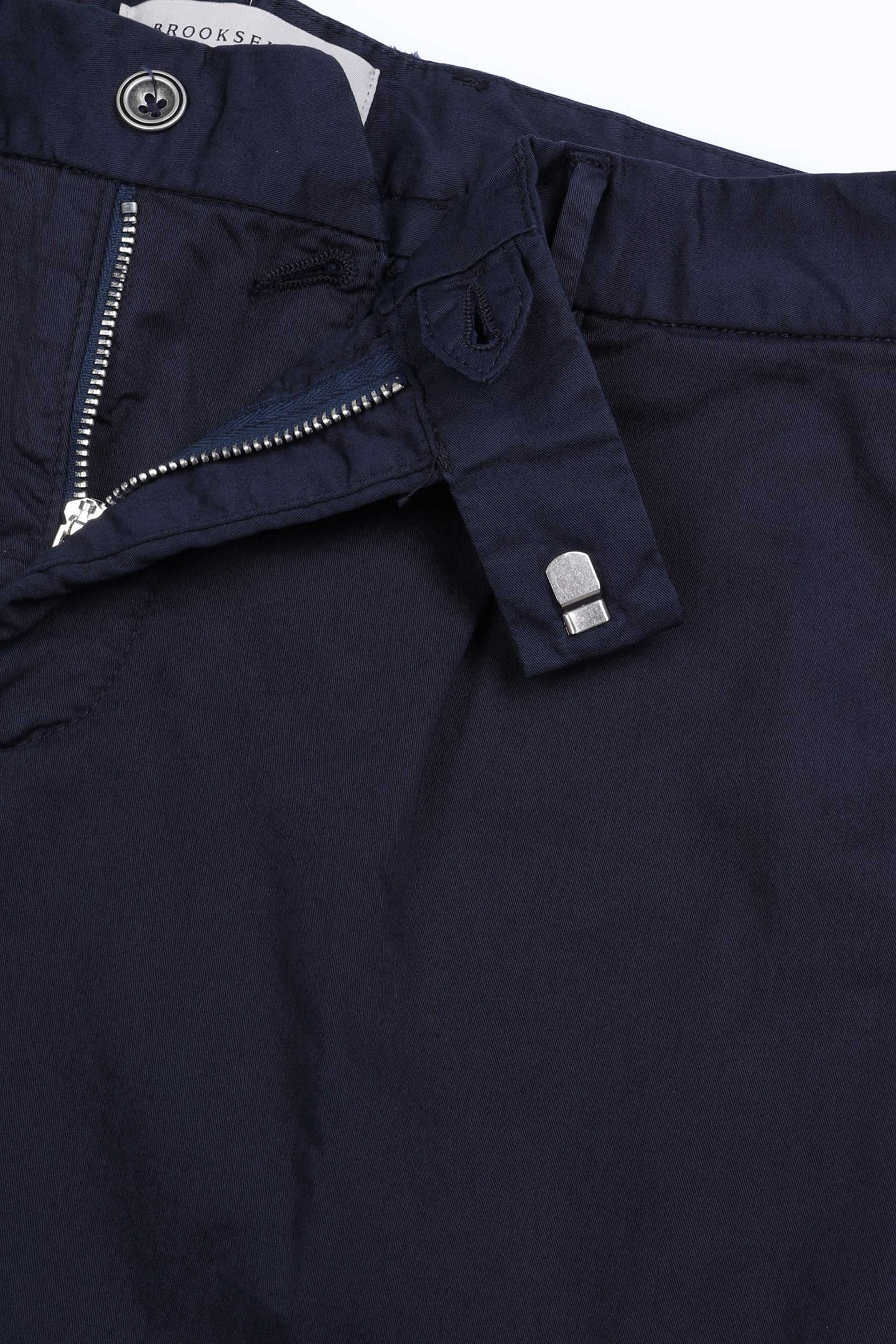 PANTALONE, MARCELLO-CHINO CON PINCES, TWILL COTONE STRETCH UNITO, TINTO CAPO - Navy blue