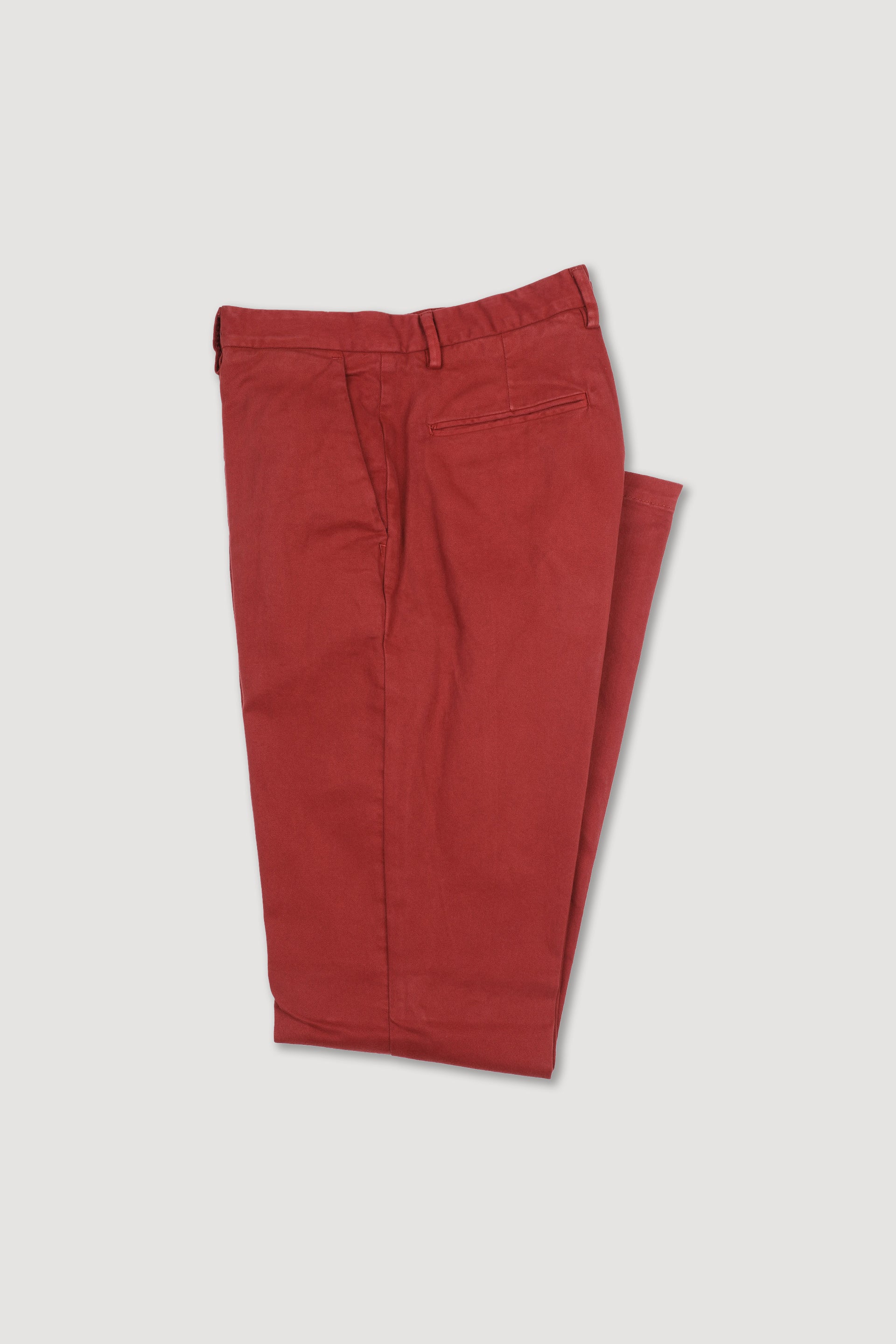 Pantalone chino Dean in gabardine di cotone stretch smerigliato, slim fit. Arancione - Cayenna
