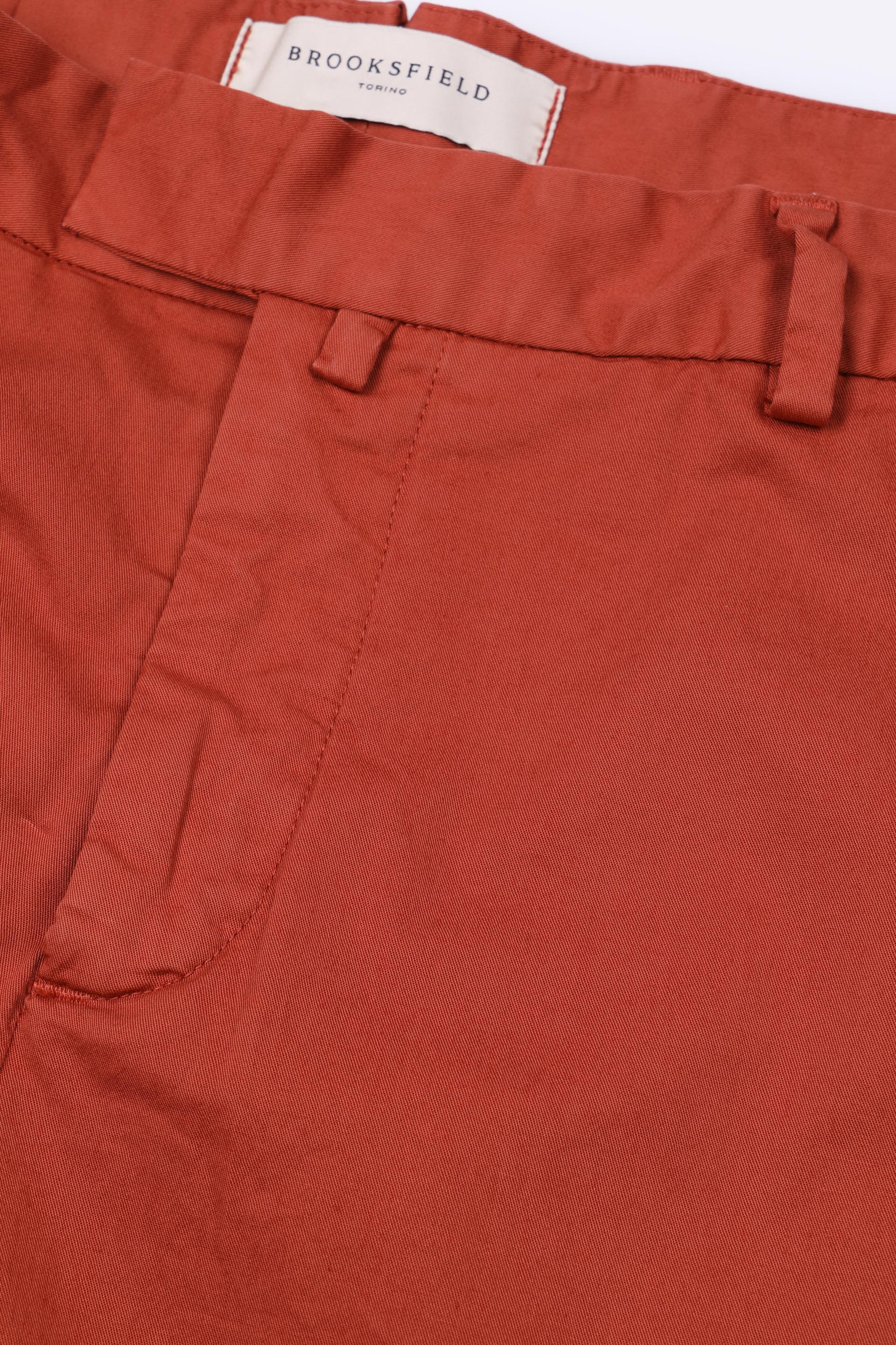 PANTALONE, DEAN-CHINO, TWILL COTONE STRETCH UNITO, TINTO CAPO - Chili