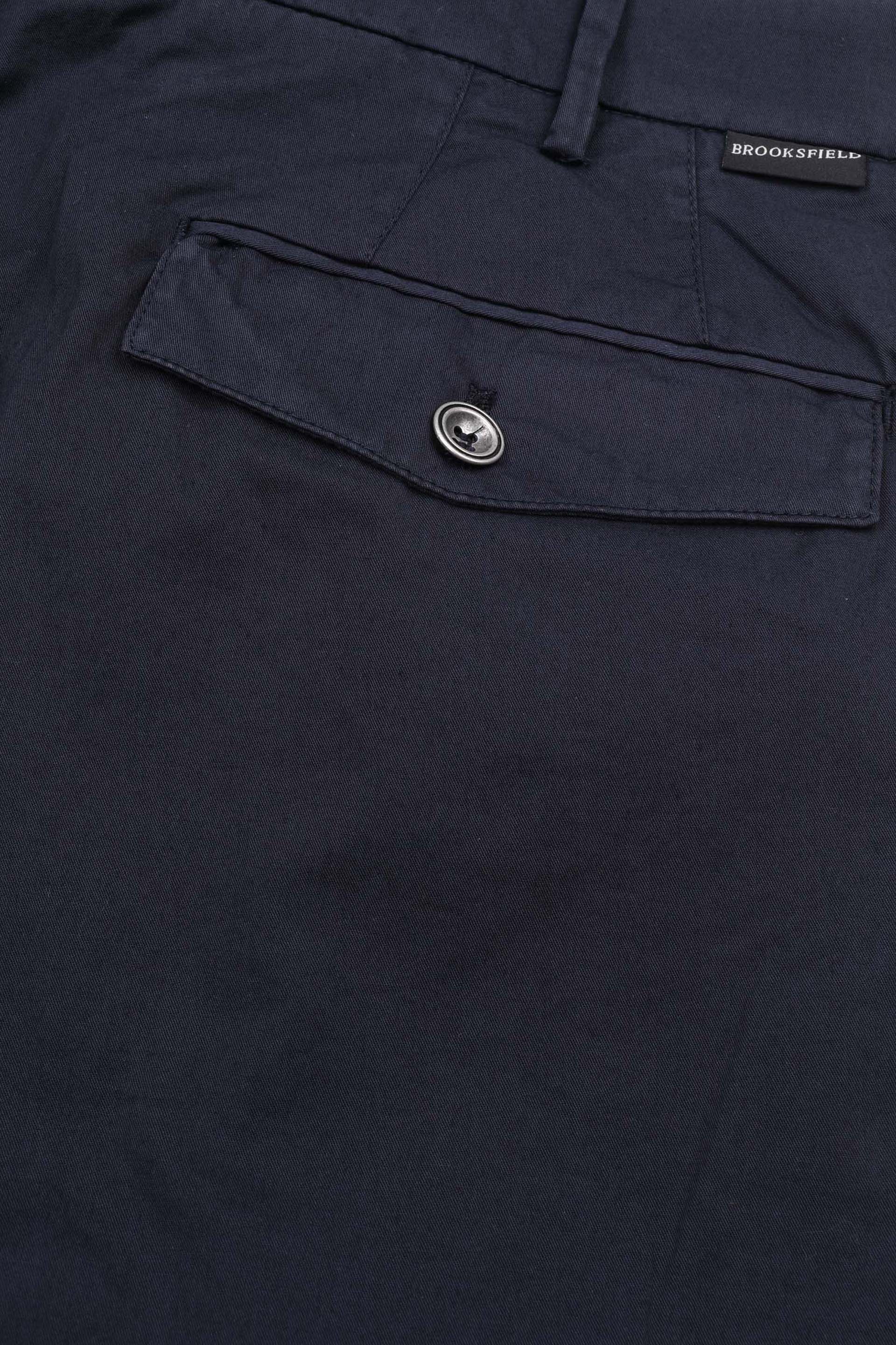 PANTALONE, TAILORED PLEATED, TWILL COTONE STRETCH UNITO, TINTO CAPO - Navy