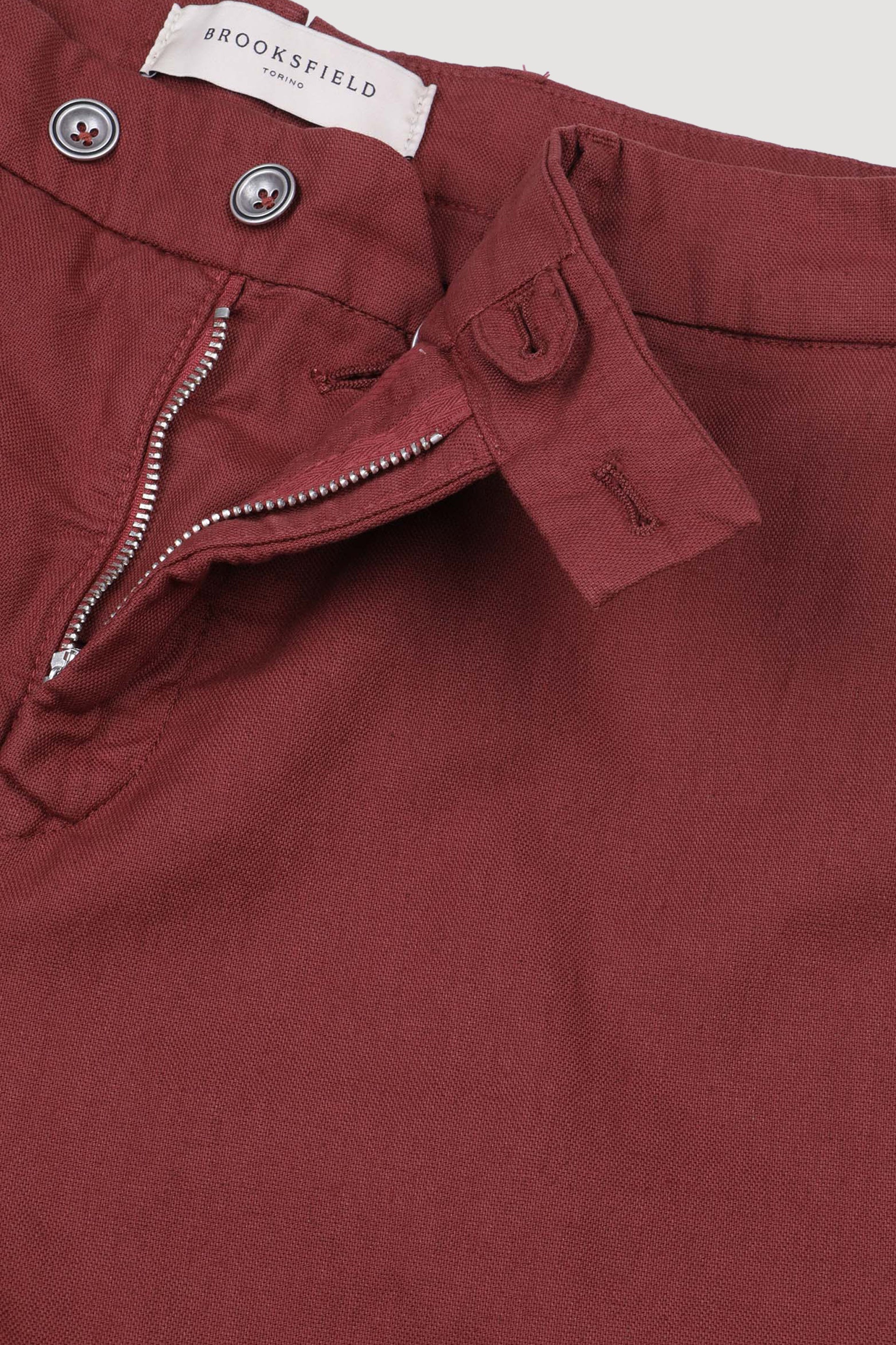 PANTALONE, DEAN-CHINO,  MISTO LINO STRETCH UNITO, TINTO CAPO - Tabasco